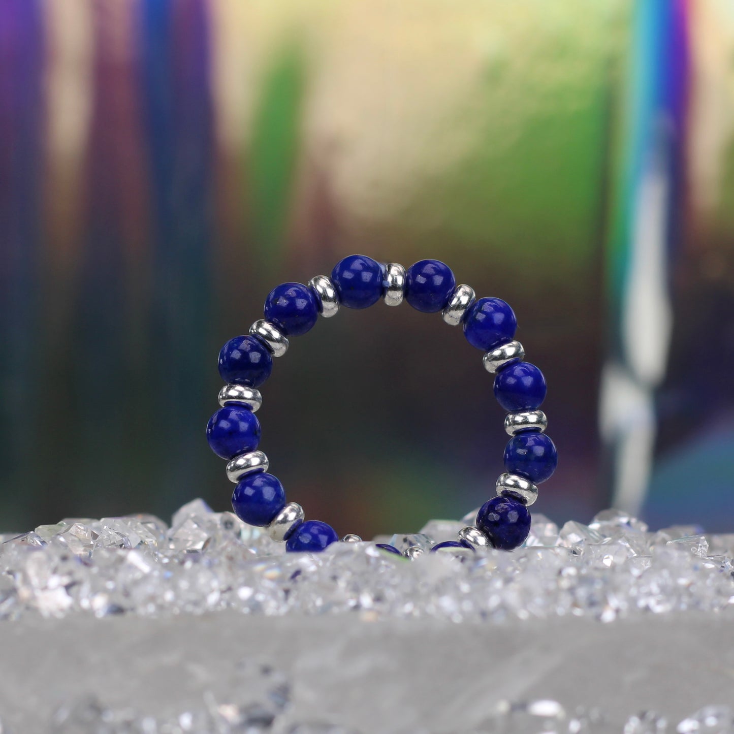 Lapis Lazuli RING With Silver. Presented With A Tin, A Tag & A Herkimer Diamond
