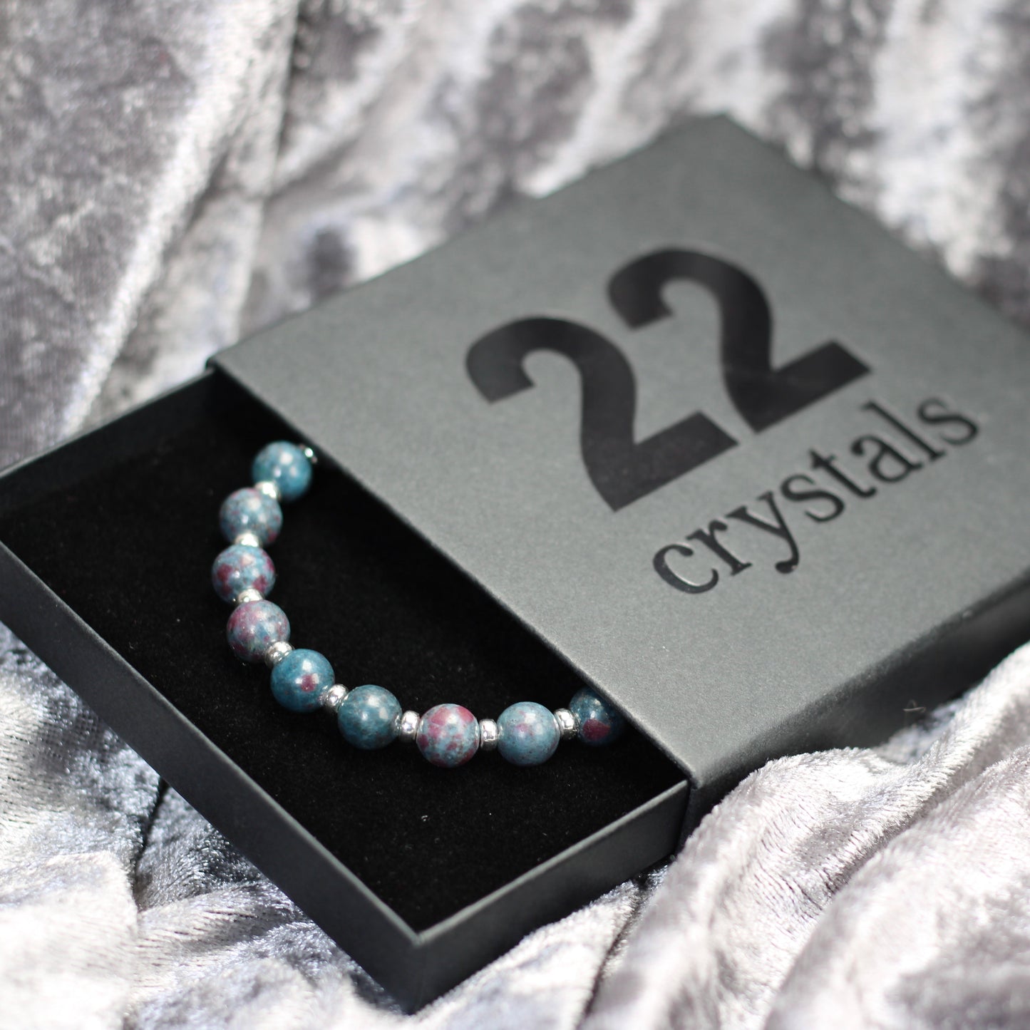 Ruby Kyanite Power Bracelet With Sterling Silver & Ruby Kyanite Heart