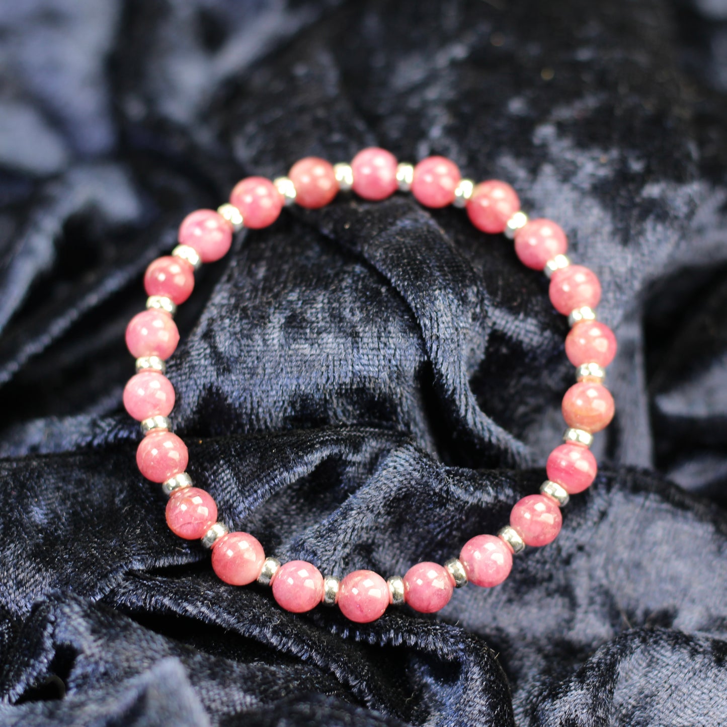 Pink Tourmaline Power Bracelet With Sterling Silver