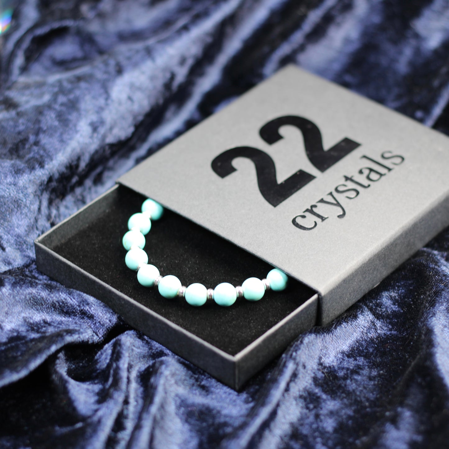 Turquoise Number 8 Mine Power Bracelet With Sterling Silver & Free Small Sphere
