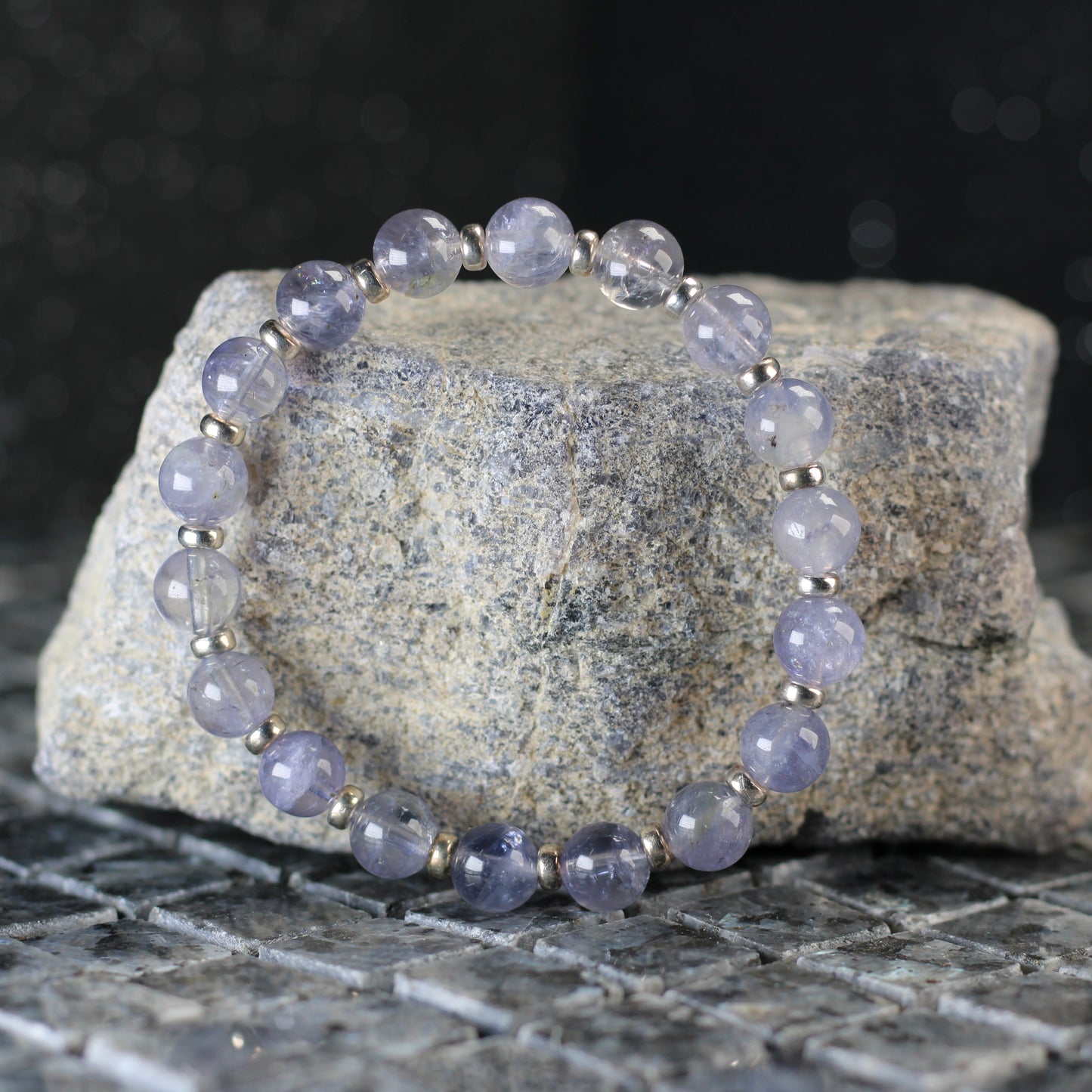 Iolite AA Power Bracelet With Sterling Silver & Iolite Star
