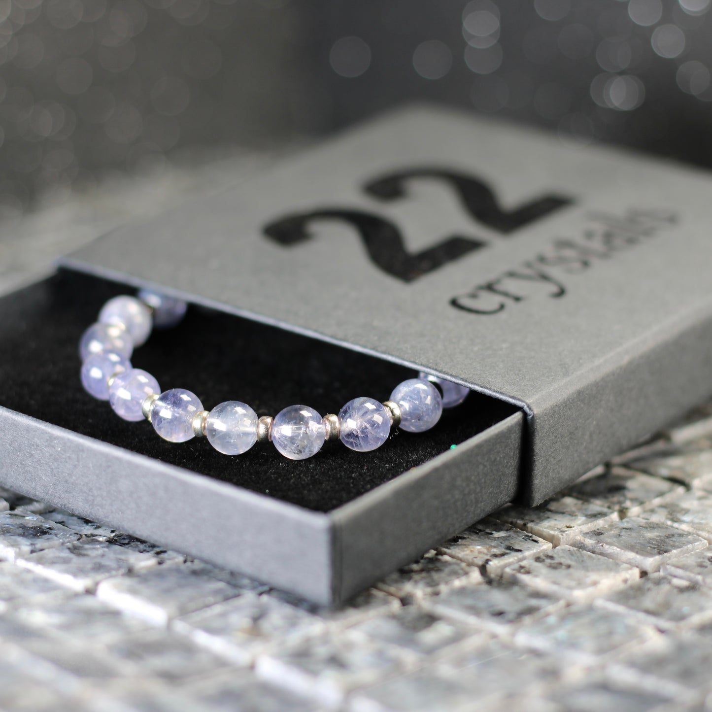 Iolite AA Power Bracelet With Sterling Silver & Iolite Star