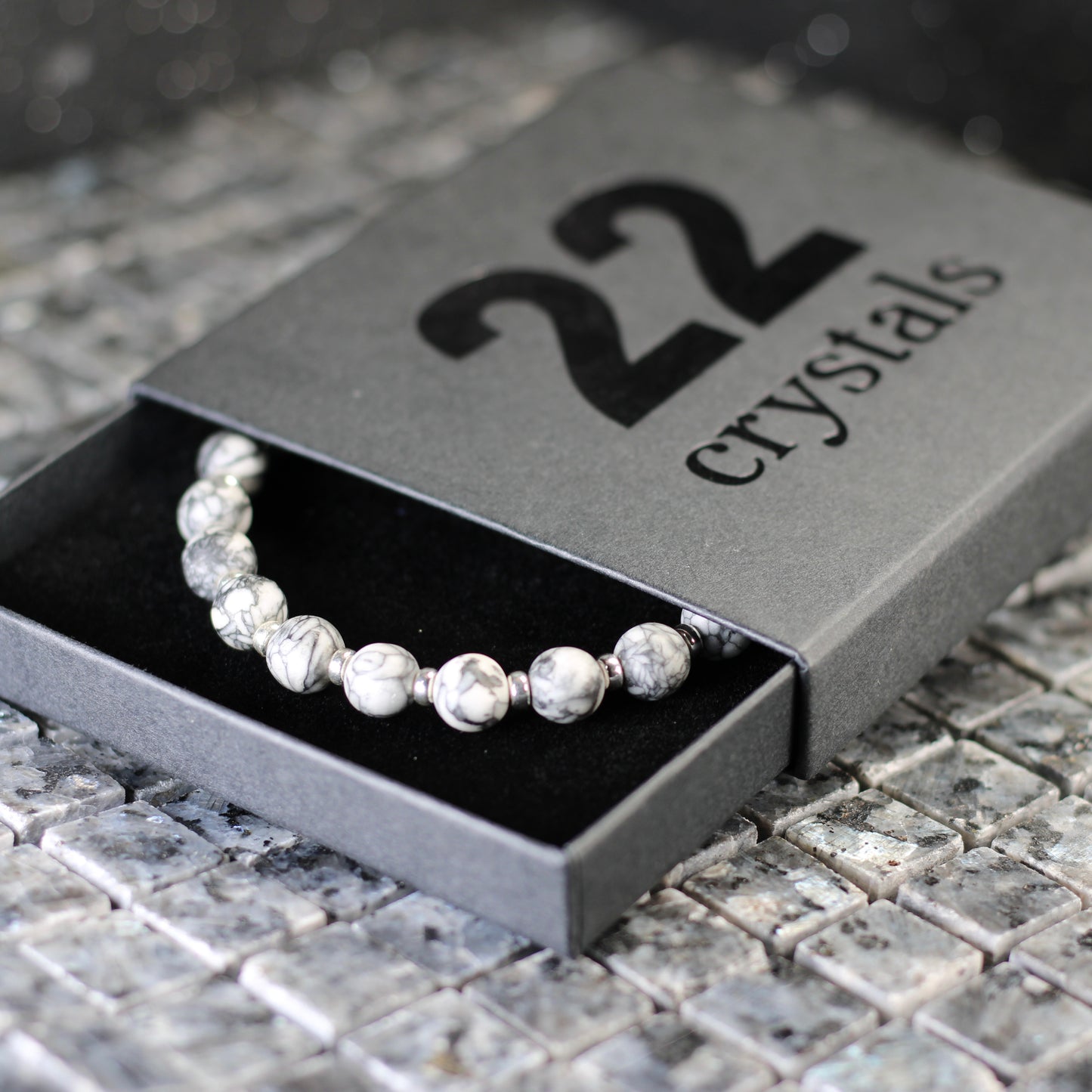 Pinolith Power Bracelet With Sterling Silver & Tumble Stone