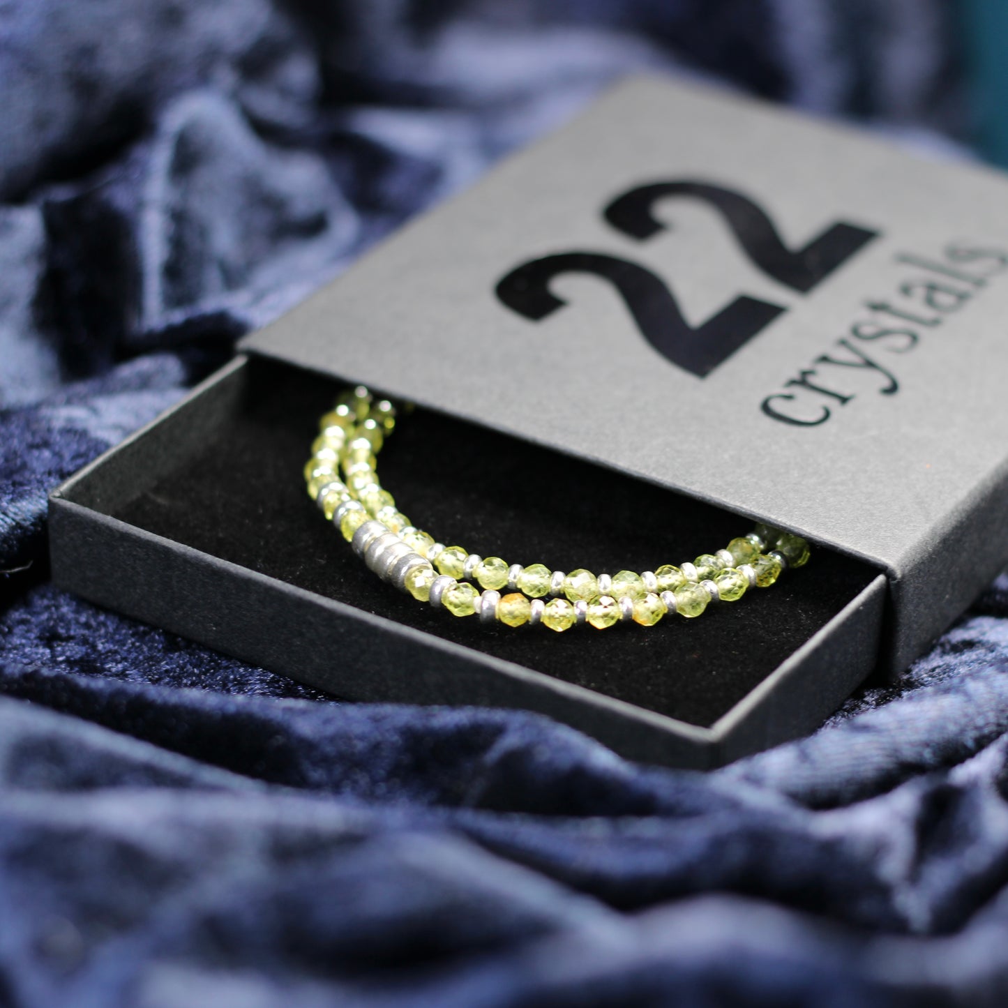 Peridot Choker Necklace With Sterling Silver & Gem Rough