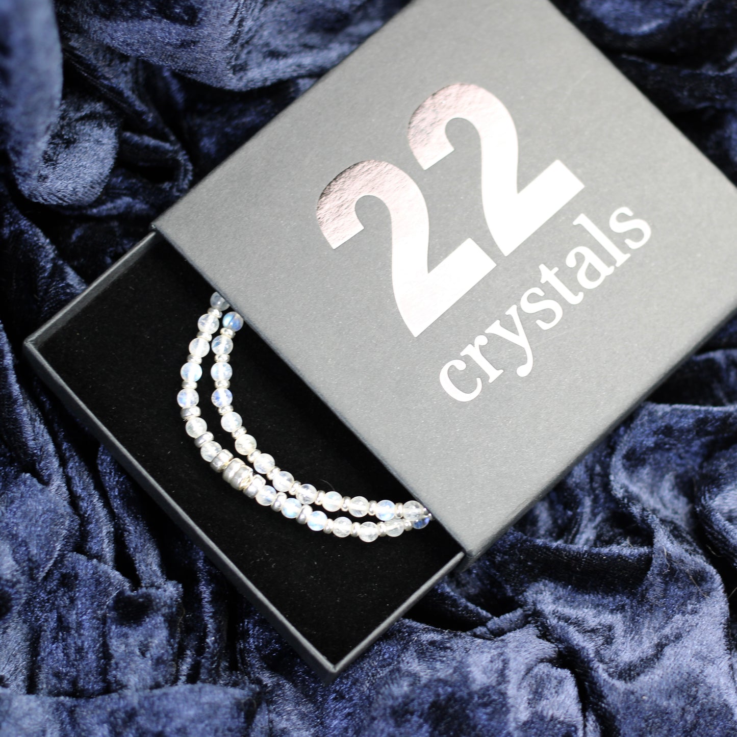 Rainbow Moonstone Choker Necklace With Sterling Silver & Tumble Stone