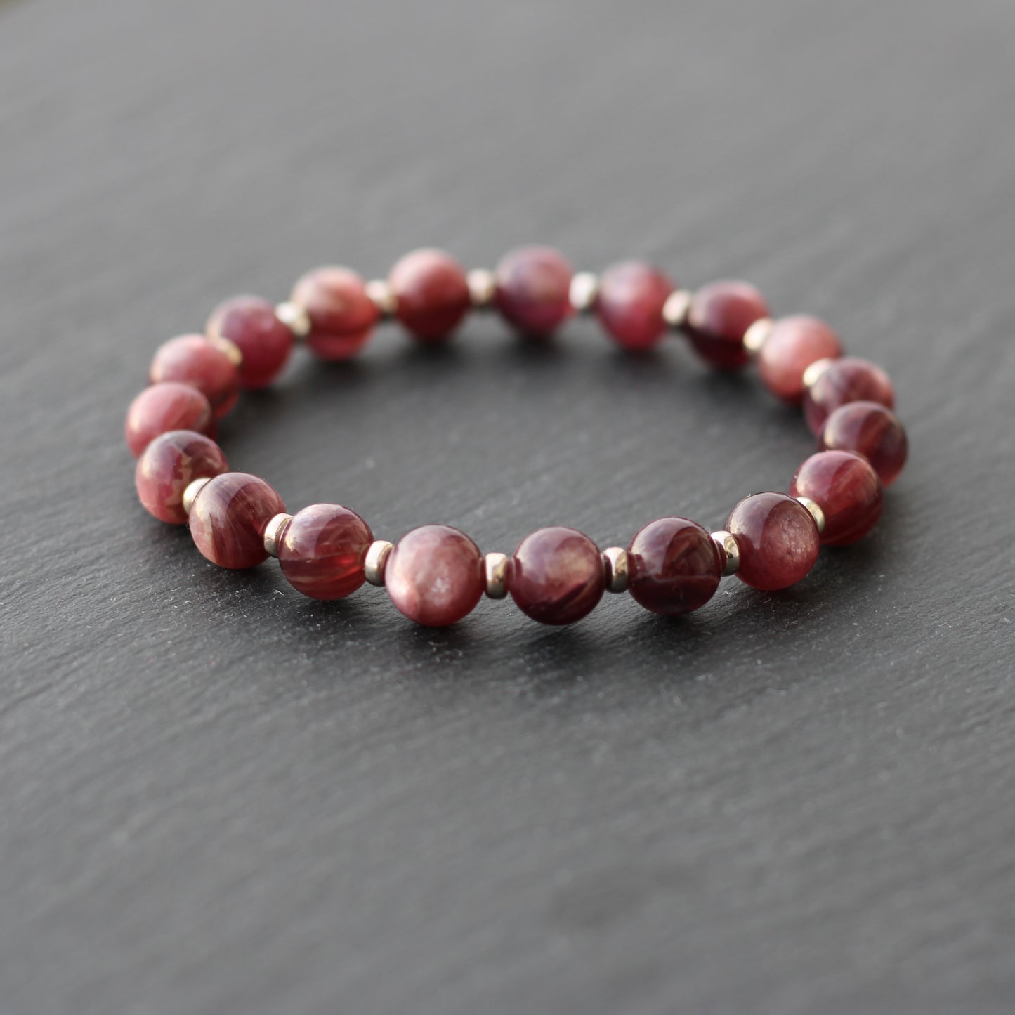 High Grade Gem Lepidolite Power Bracelet With Sterling Silver & Mica Specimen