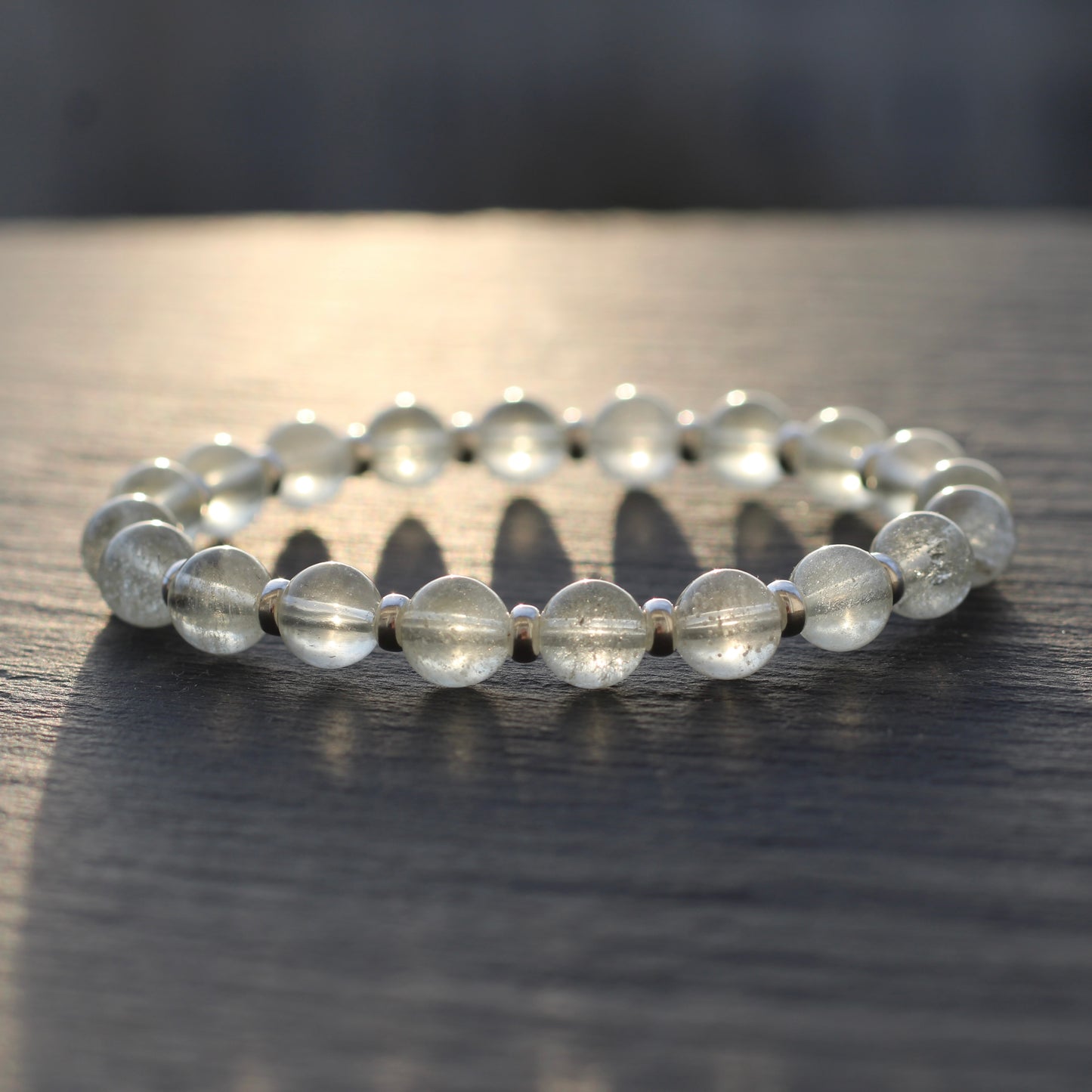 Libyan Desert Glass Power Bracelet With Sterling Silver & LDG Piece
