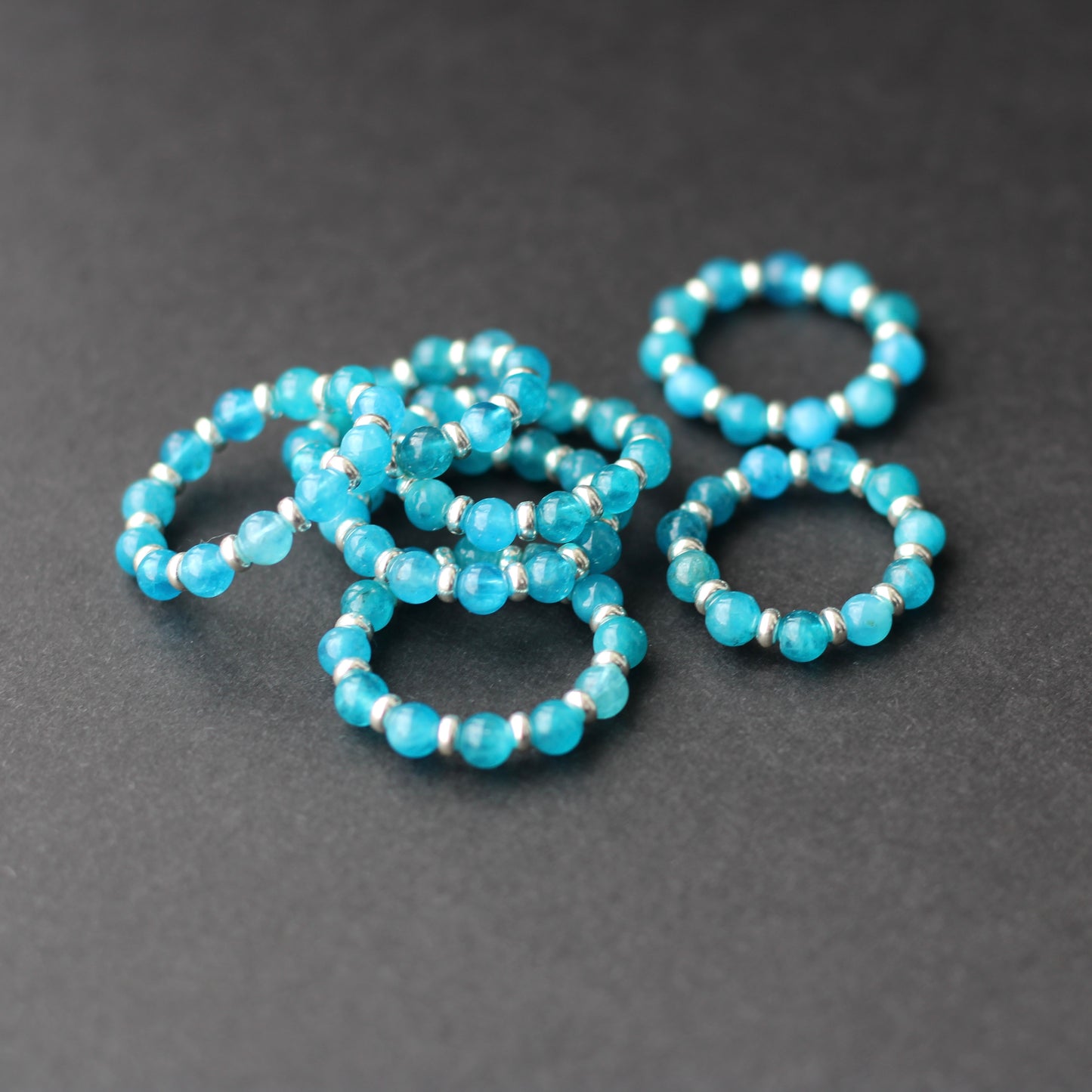 Apatite RING With Silver. Presented With A Tin, A Tag & A Herkimer Diamond