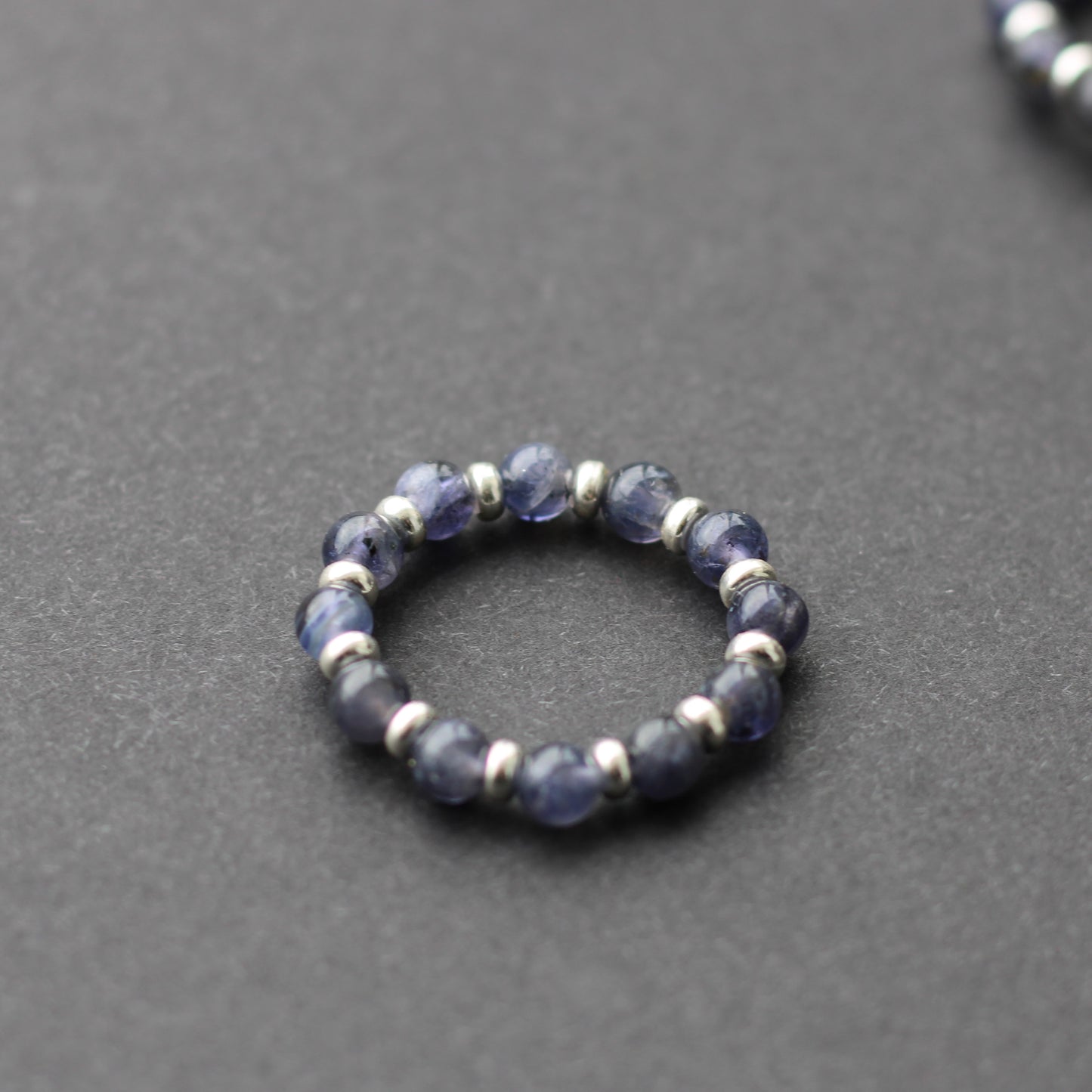Iolite RING With Silver. Presented With A Tin, A Tag & A Herkimer Diamond
