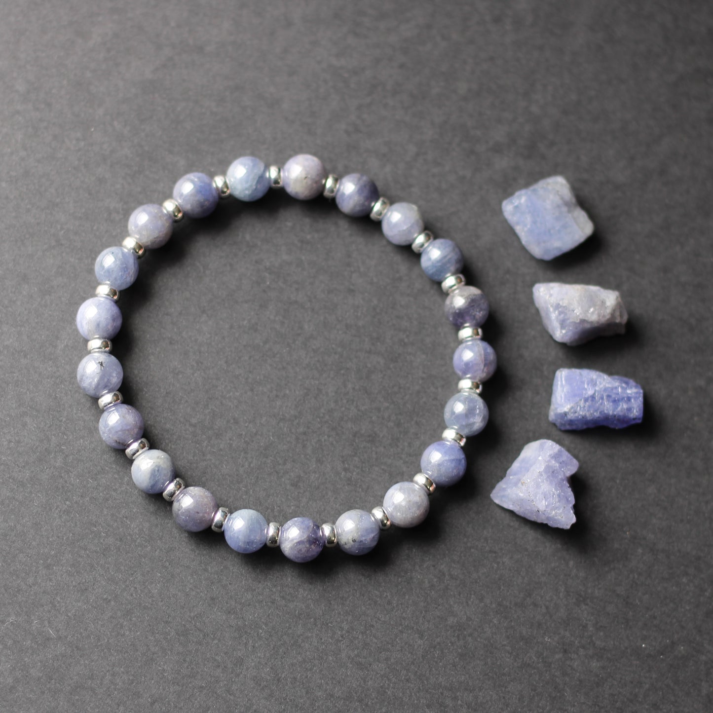 Tanzanite A Power Bracelet With Sterling Silver & Tanzanite Stone