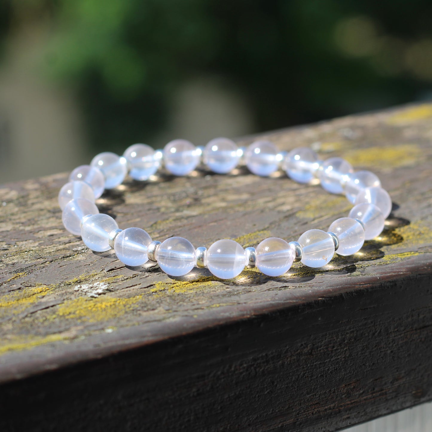 Star Rose Quartz Power Bracelet With Sterling Silver & Mini Sphere
