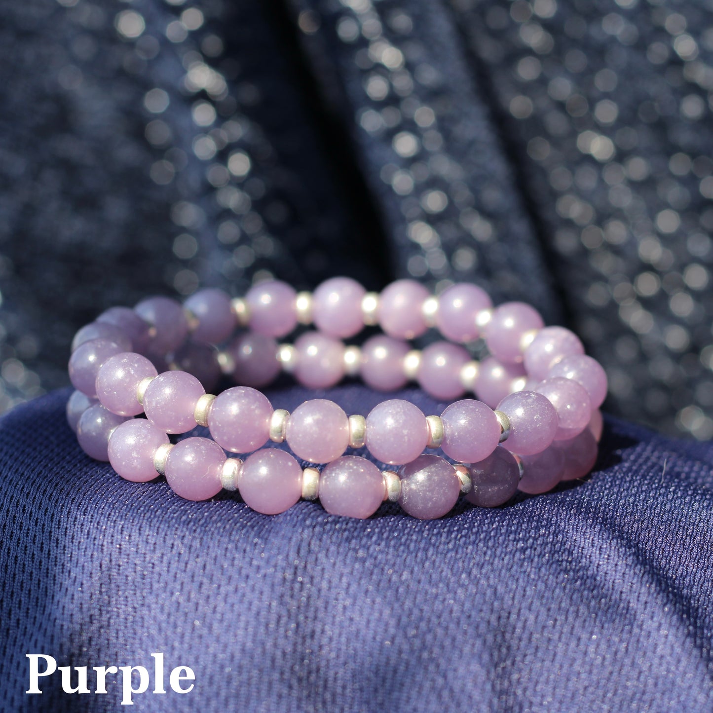 Lepidolite (A Choice Of 3) Posh Power Bracelets With Sterling Silver & Tumble Stone