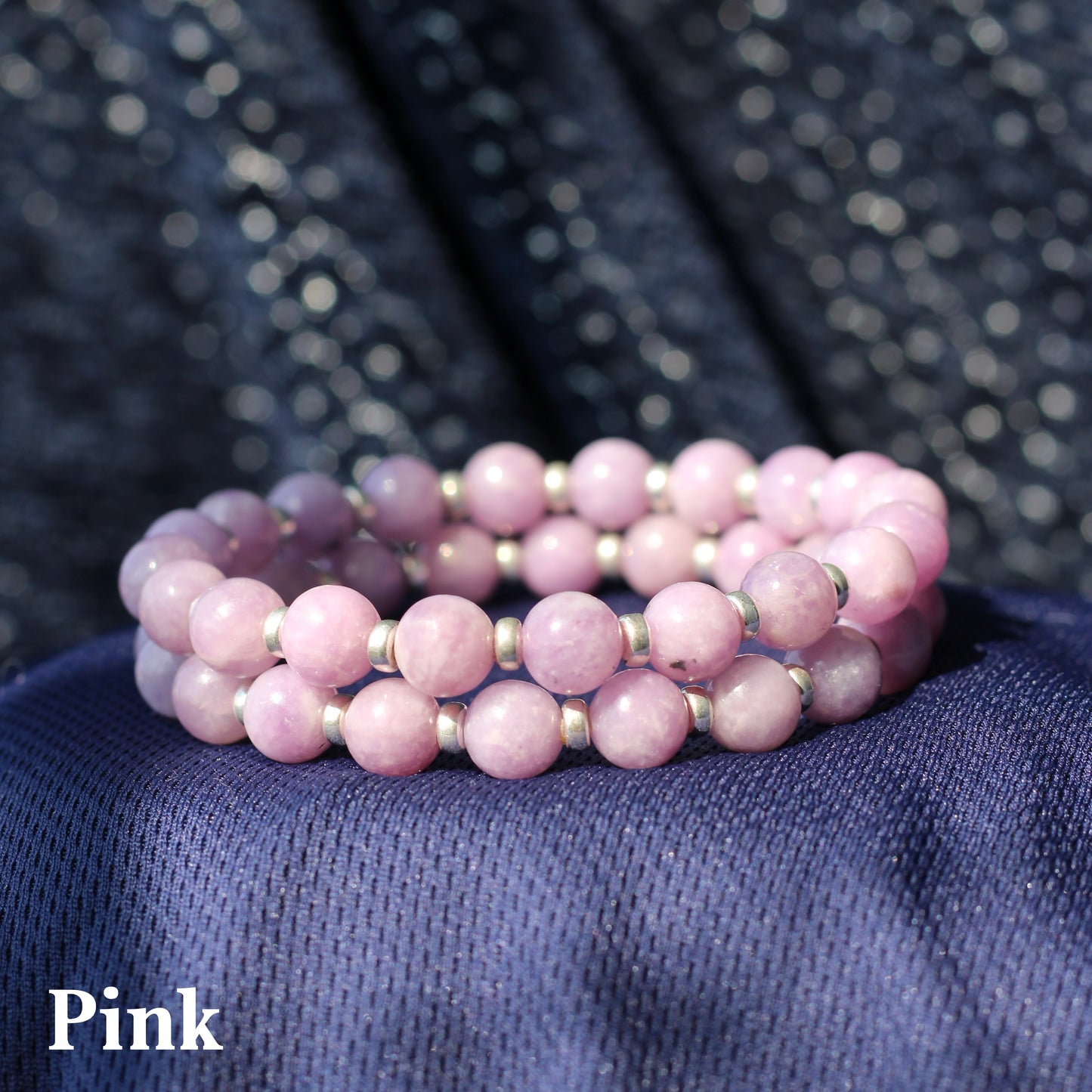 Lepidolite (A Choice Of 3) Posh Power Bracelets With Sterling Silver & Tumble Stone