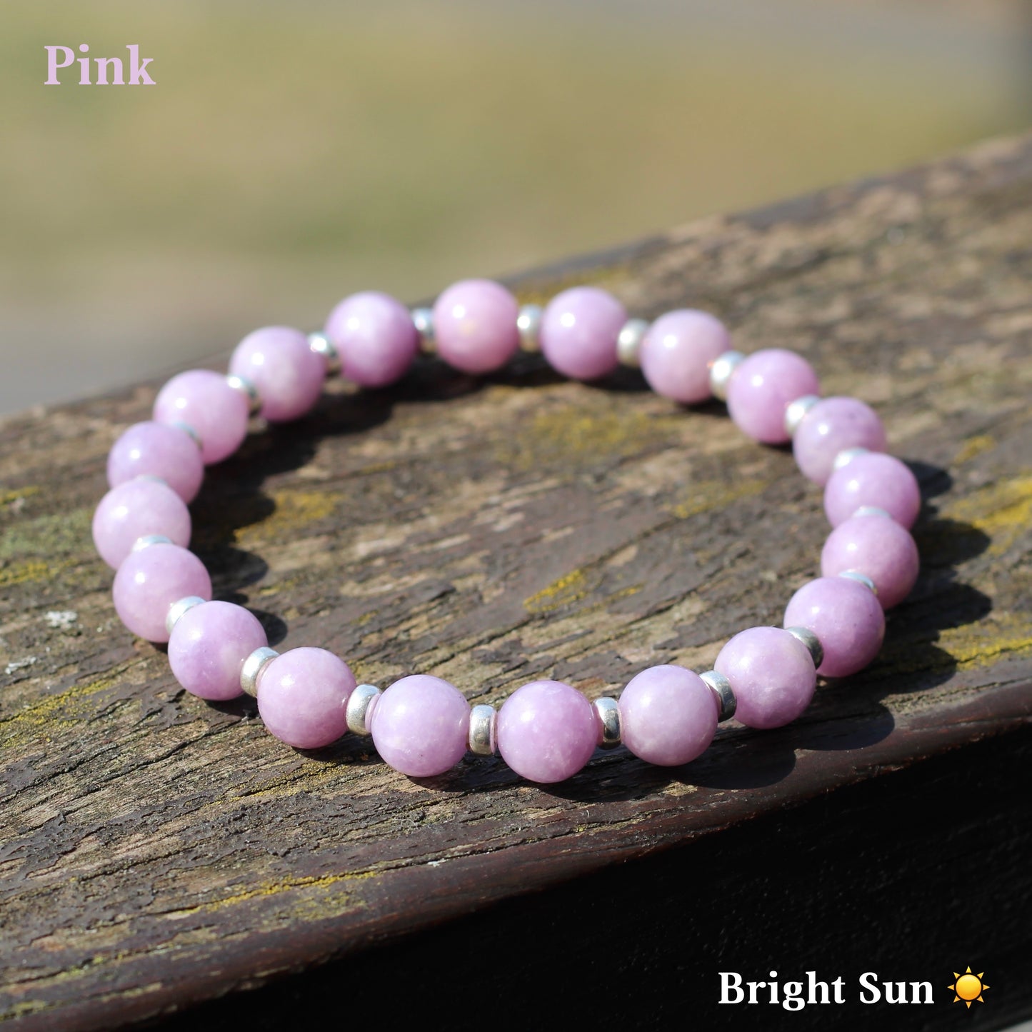 Lepidolite (A Choice Of 3) Posh Power Bracelets With Sterling Silver & Tumble Stone