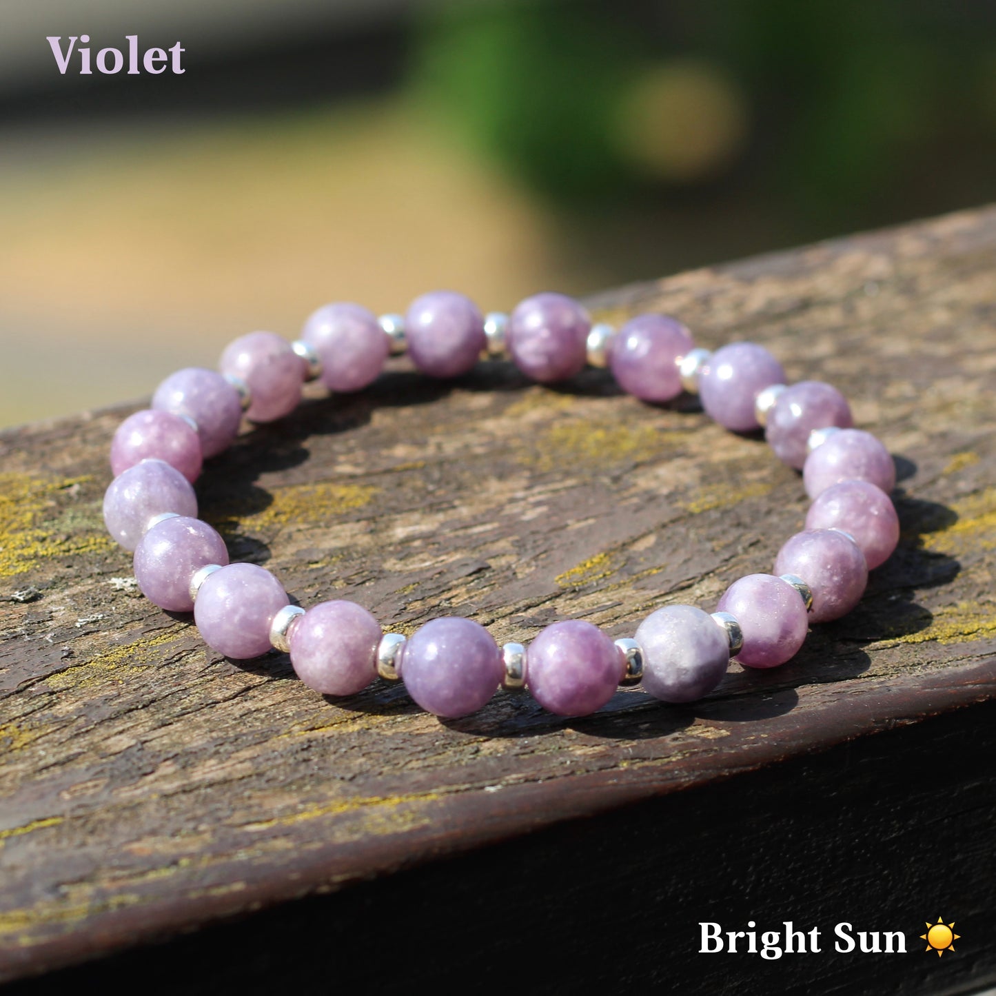Lepidolite (A Choice Of 3) Posh Power Bracelets With Sterling Silver & Tumble Stone