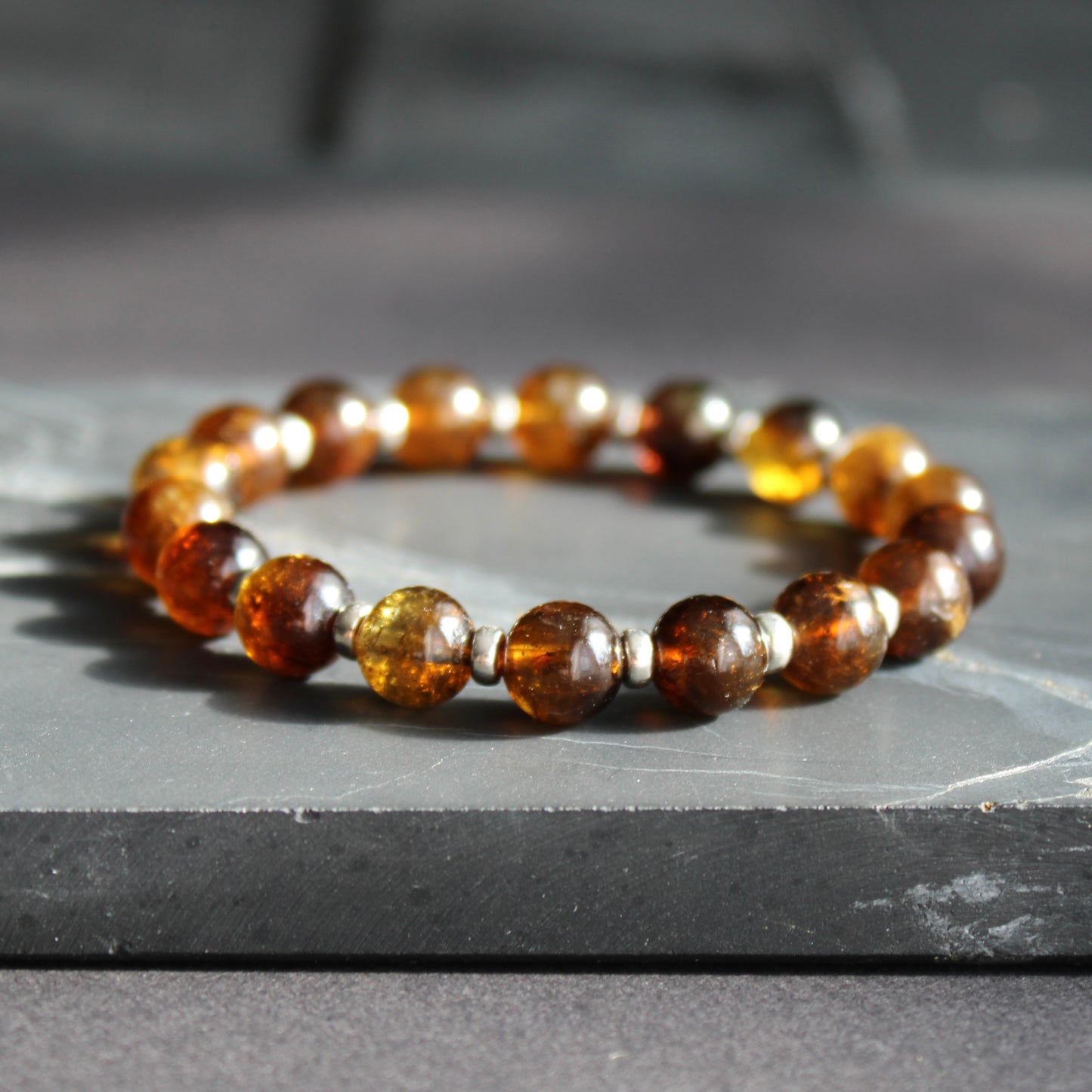 Dravite Tourmaline Power Bracelet With Sterling Silver & Dravite Crystal.