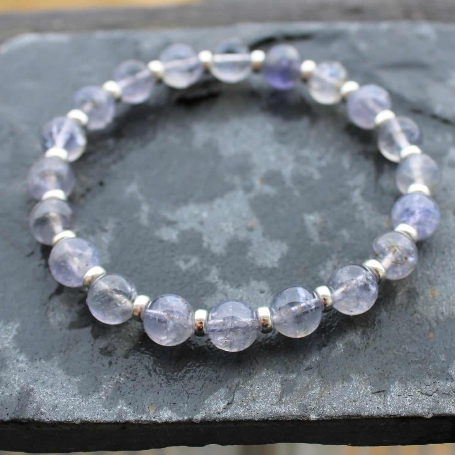 Iolite AA Power Bracelet With Sterling Silver & Iolite Star