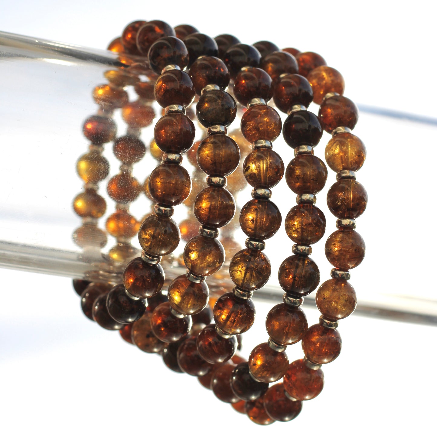 Dravite Tourmaline Power Bracelet With Sterling Silver & Dravite Crystal.