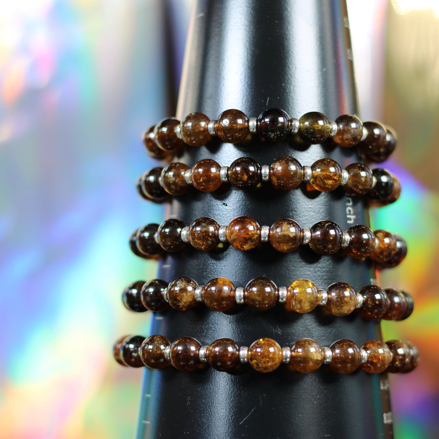 Dravite Tourmaline Power Bracelet With Sterling Silver & Dravite Crystal.