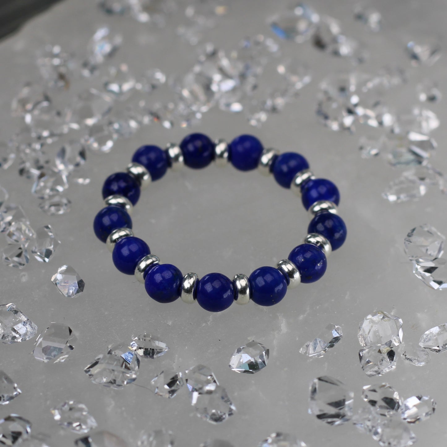 Lapis Lazuli RING With Silver. Presented With A Tin, A Tag & A Herkimer Diamond