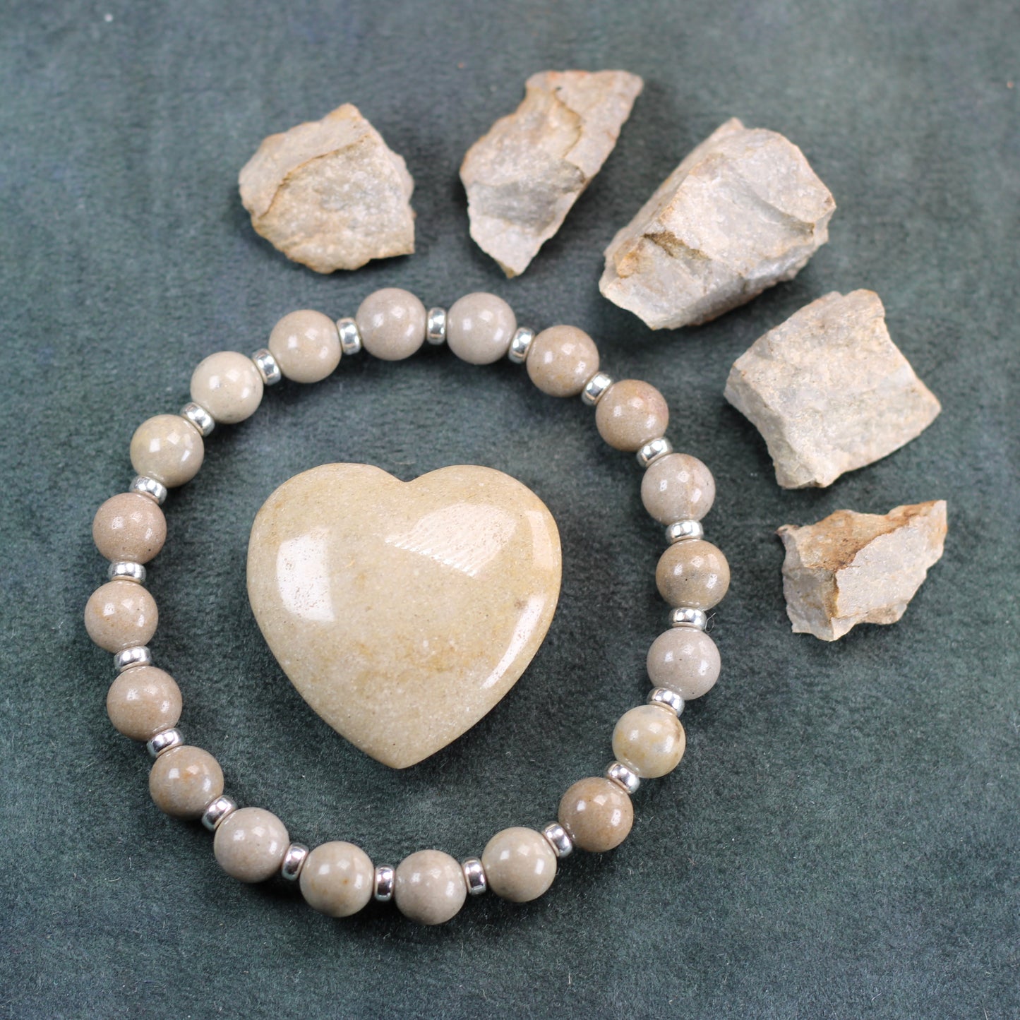 Sarsen Power Bracelet With Sterling Silver & Stonehenge Sarsen Stone