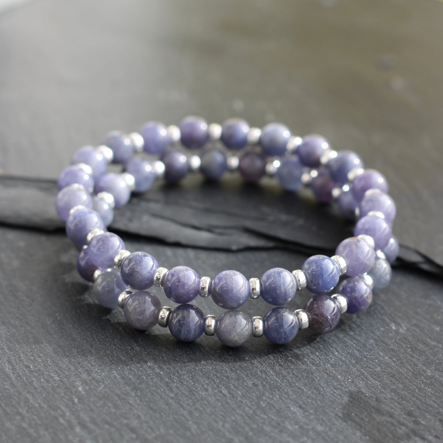 Tanzanite A Power Bracelet With Sterling Silver & Tanzanite Stone