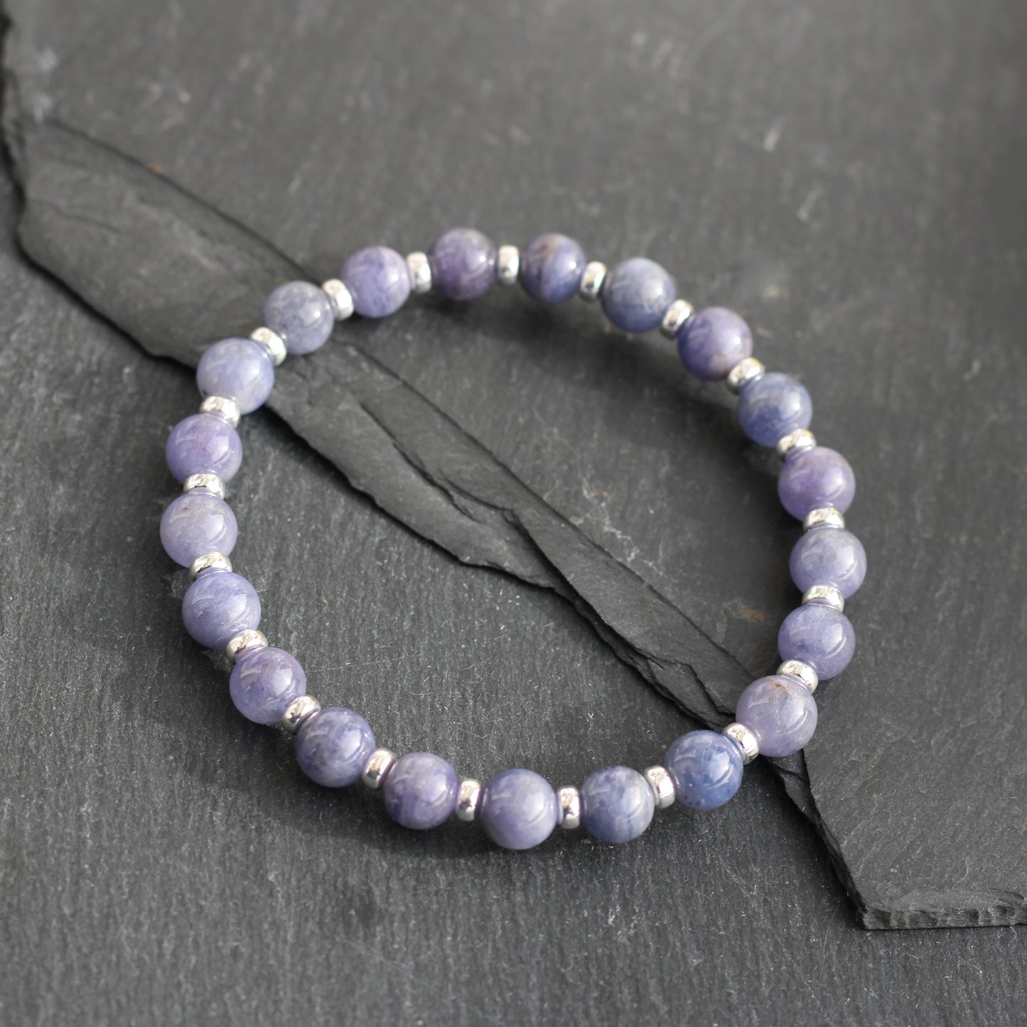 Tanzanite A Power Bracelet With Sterling Silver & Tanzanite Stone