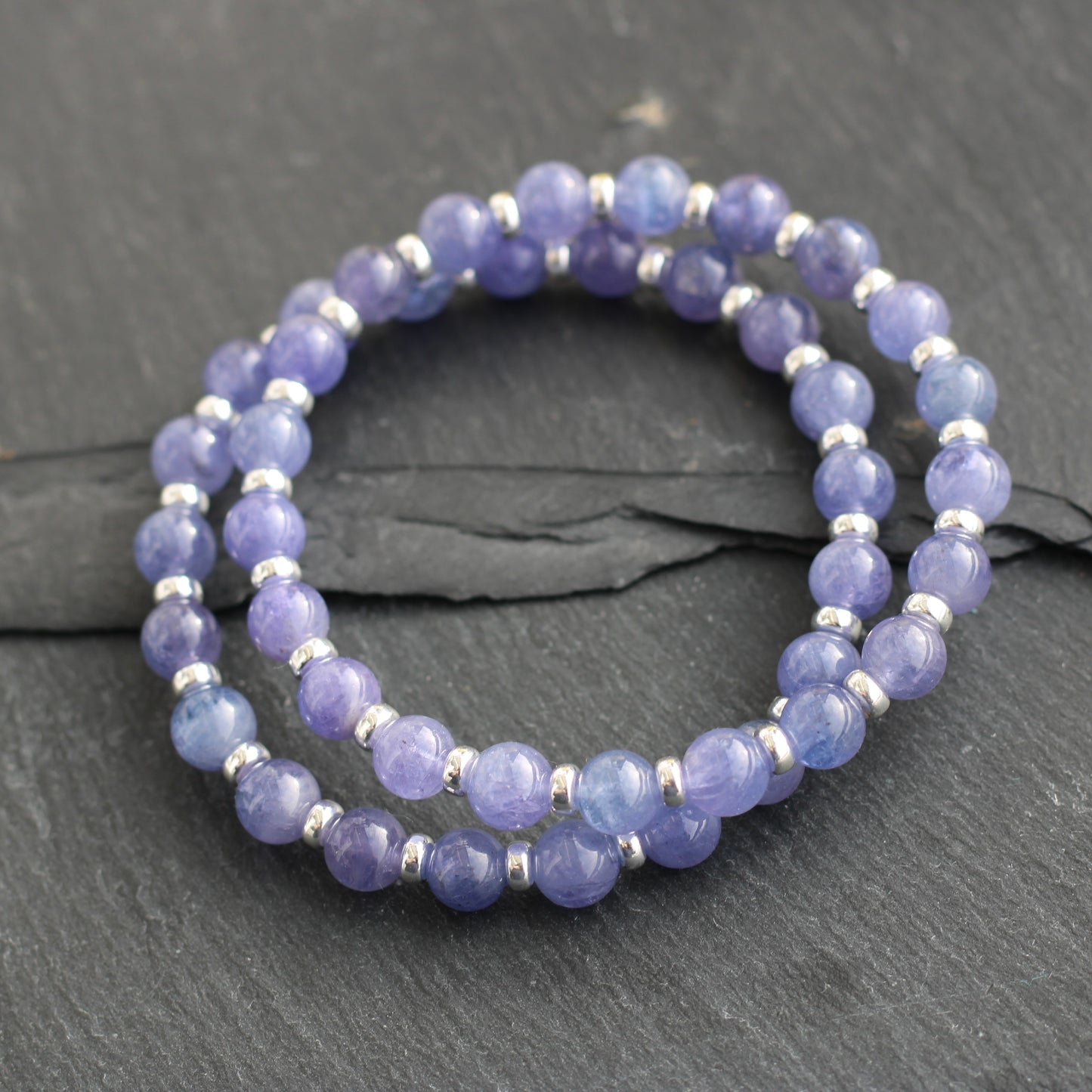 Tanzanite AA Power Bracelet With Sterling Silver & Tanzanite Stone