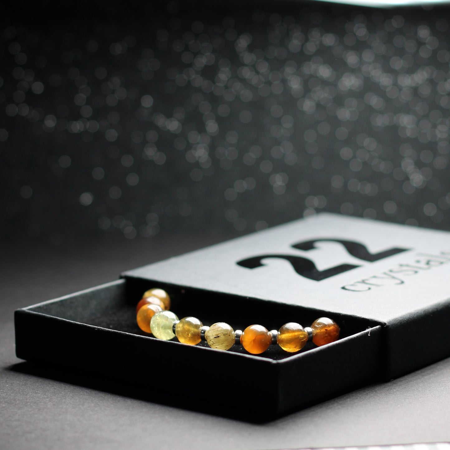 Chrysoberyl Power Bracelet With Sterling Silver & Gem Rough Tumbles