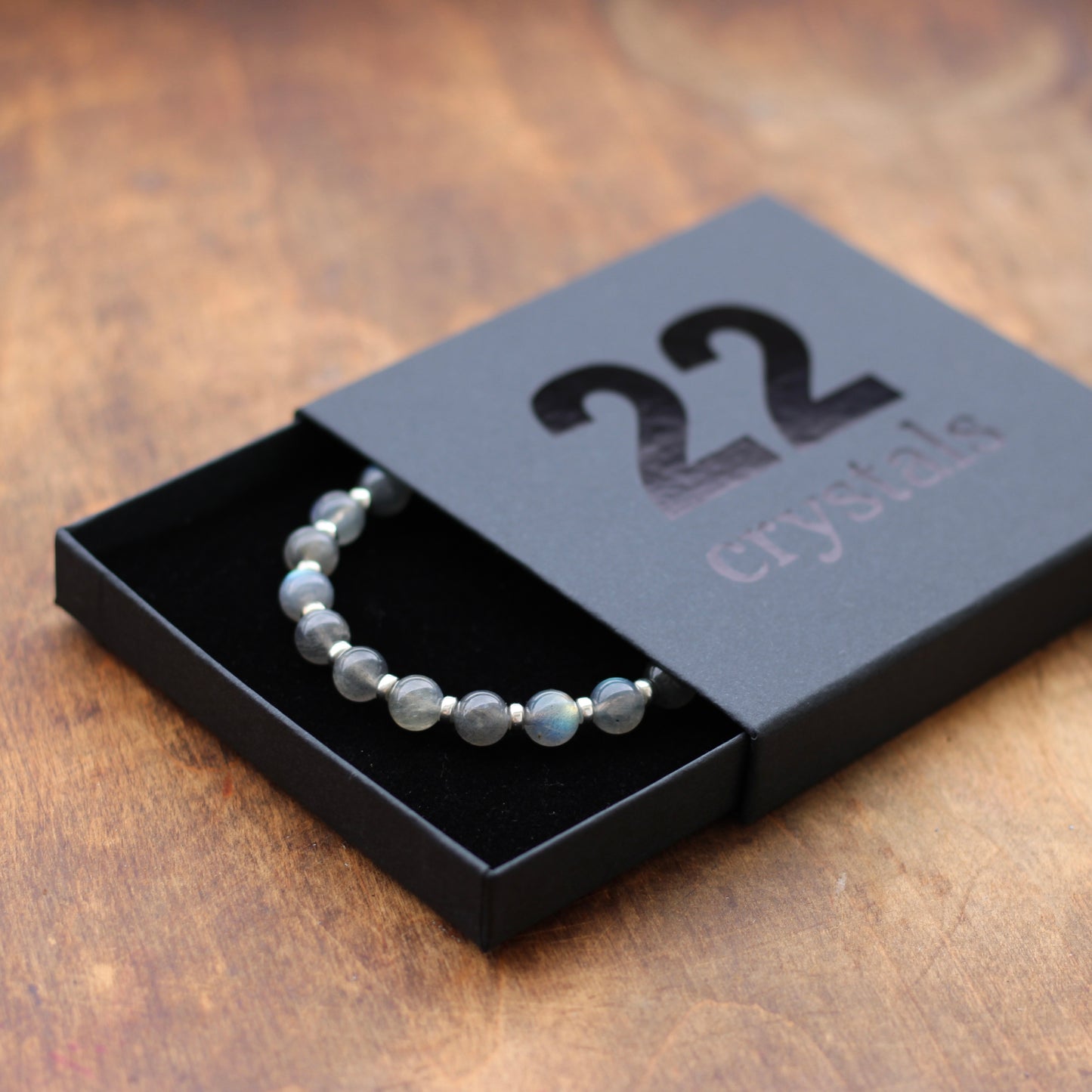 Labradorite Multi Coloured Power Bracelet & Labradorite Tumble Stone