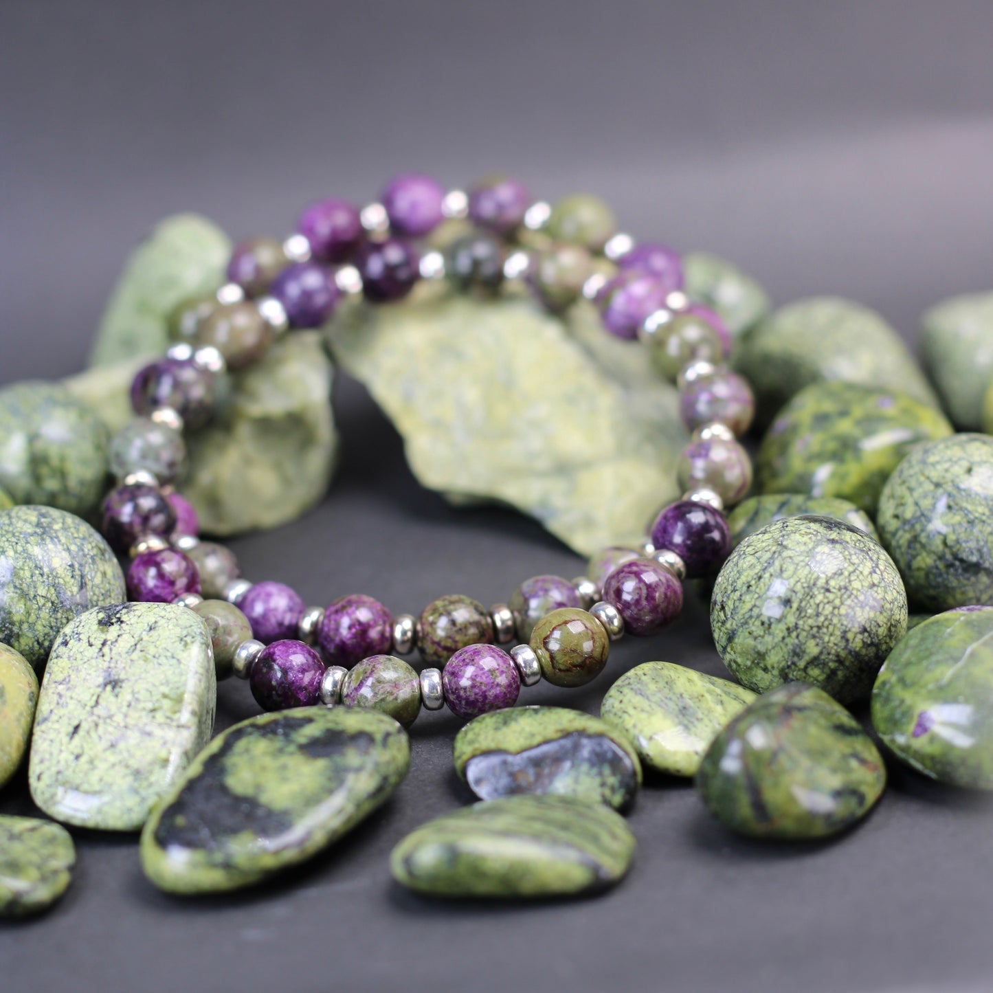 Atlantisite Power Bracelet With Sterling Silver & Tumble