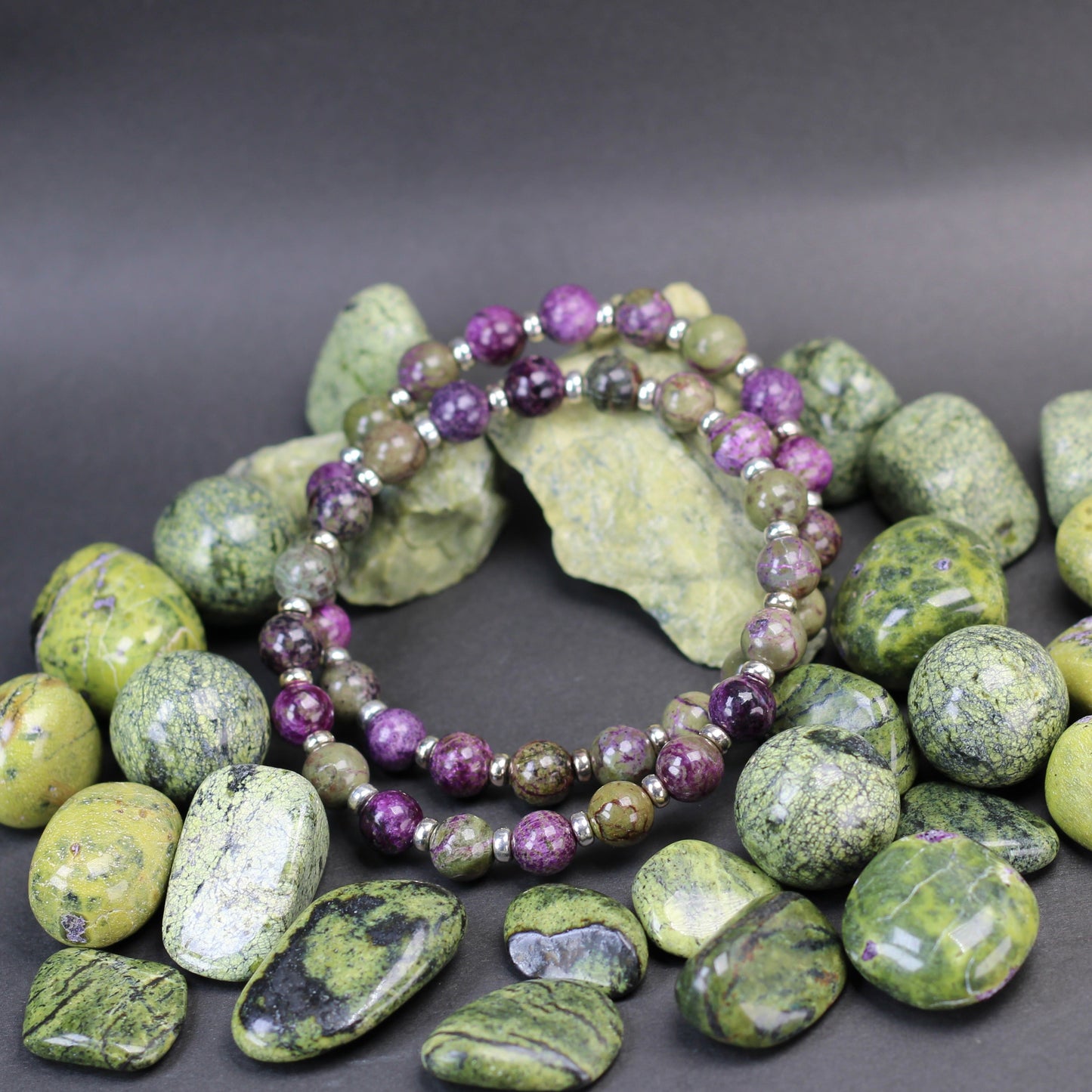 Atlantisite Power Bracelet With Sterling Silver & Tumble