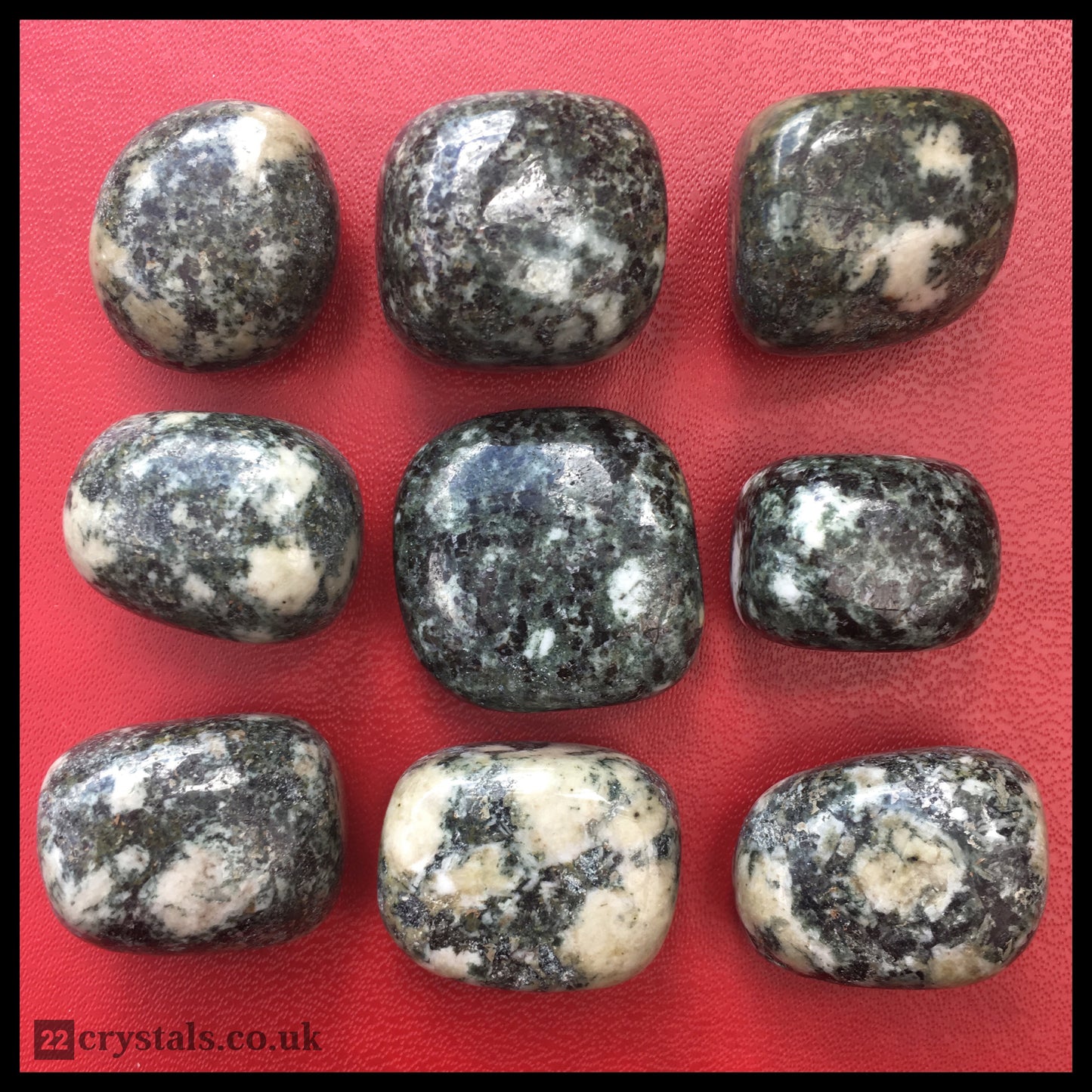 Preseli Bluestone (Spotted) Power Bracelet With Sterling Silver & Dolerite Tumble Stone