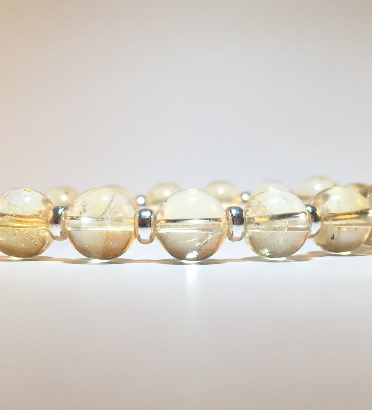 Citrine Power Bracelet With Sterling Silver & Tumble Stone