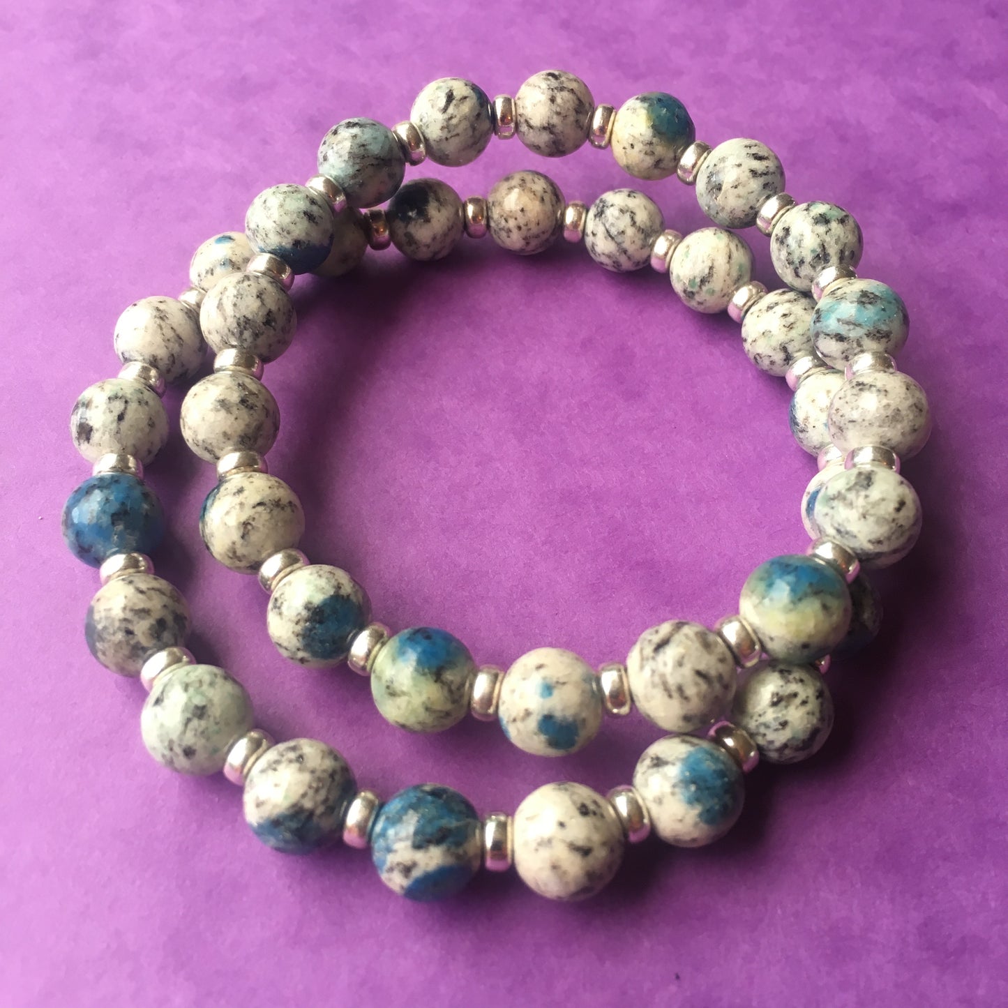 K2 Stone Power Bracelet With Sterling Silver & K2 Tumble Stone