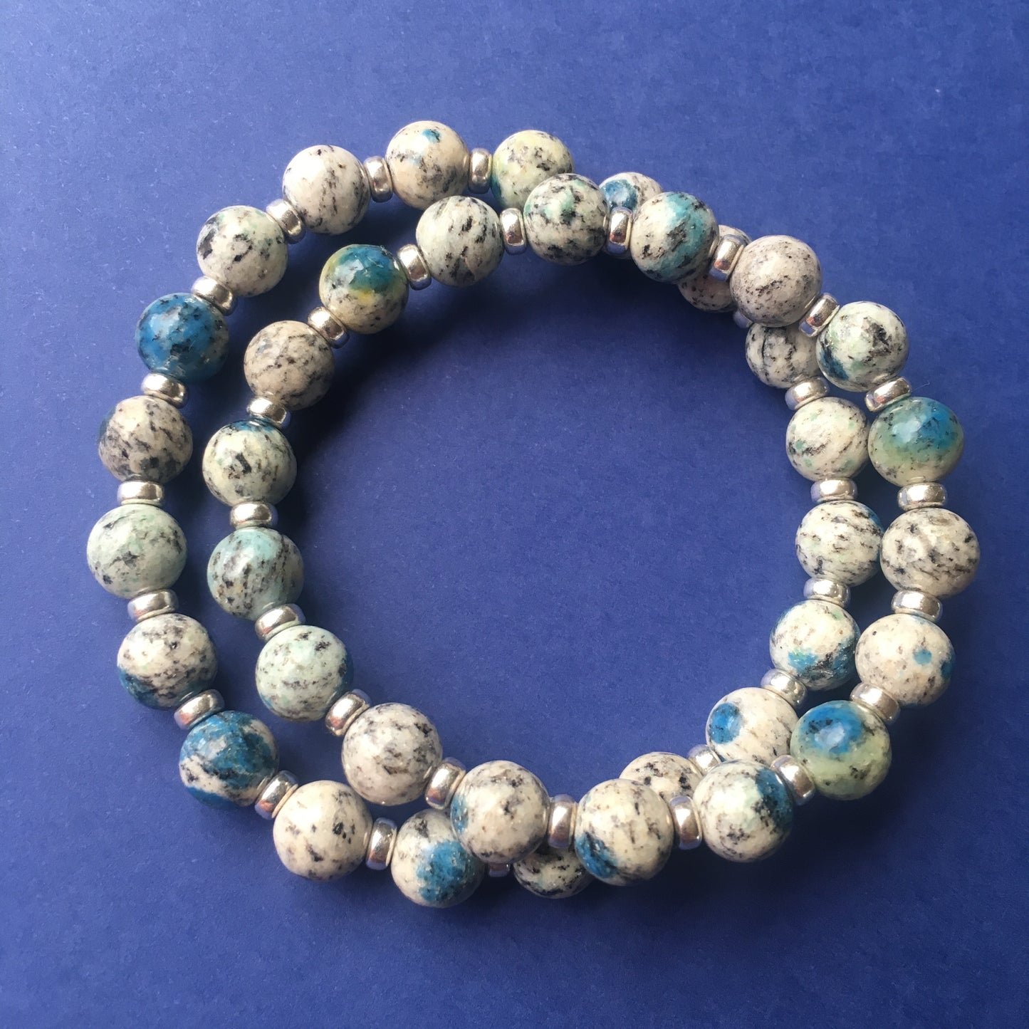 K2 Stone Power Bracelet With Sterling Silver & K2 Tumble Stone