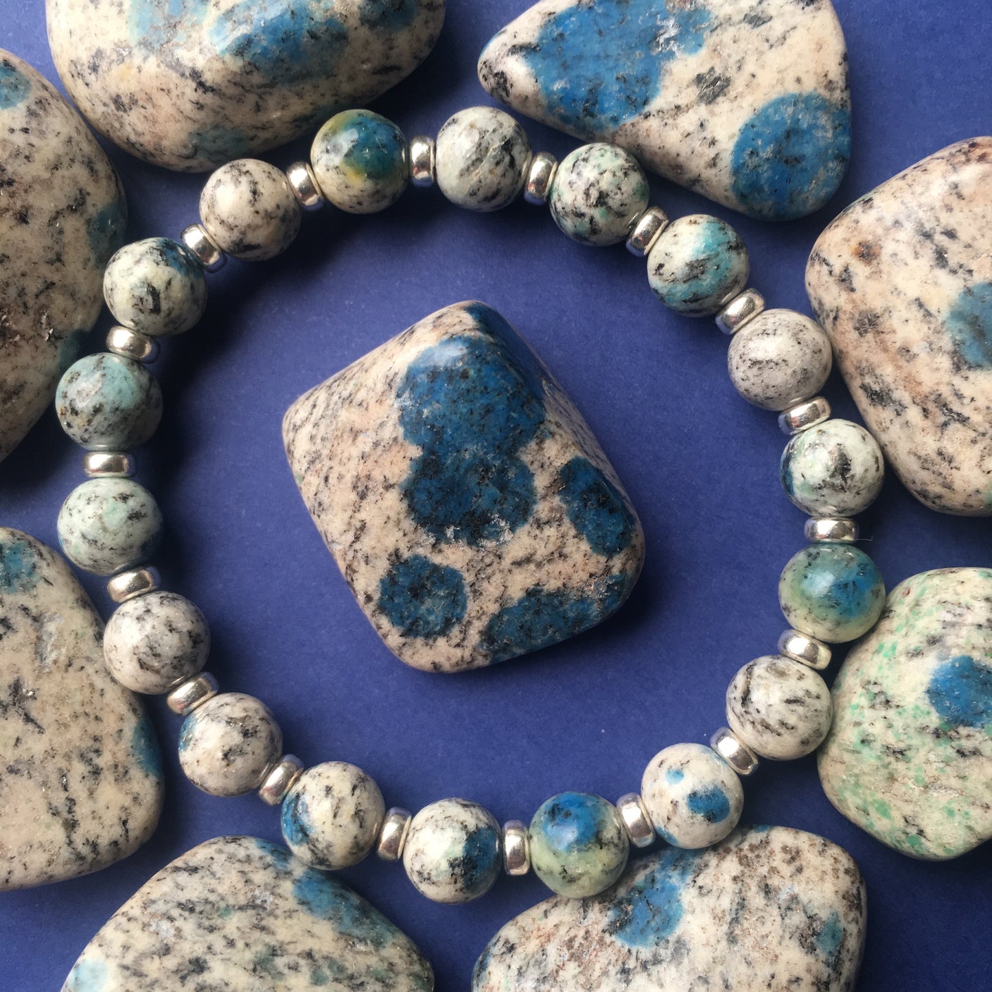 K2 Stone Power Bracelet With Sterling Silver & K2 Tumble Stone