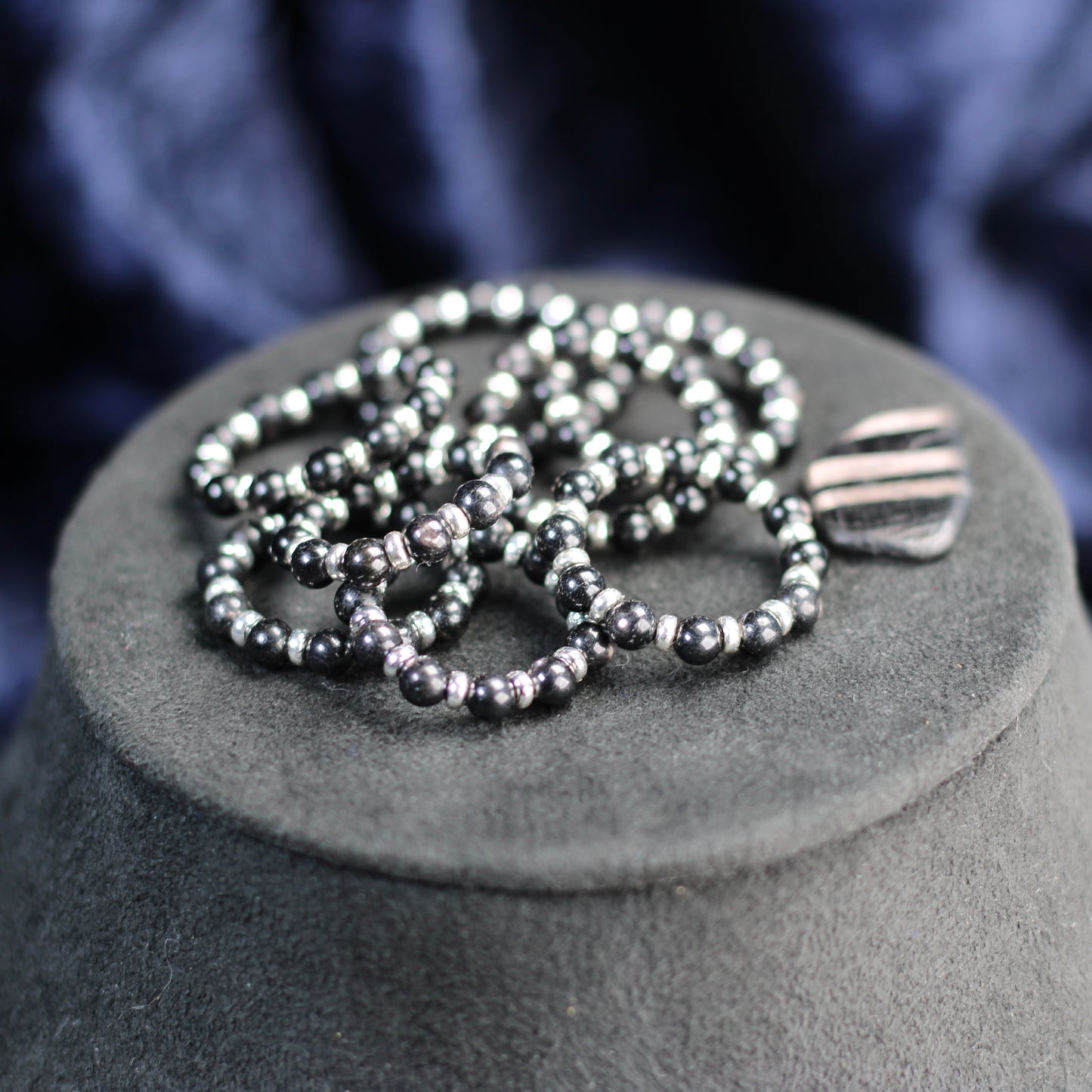 Hypersthene RING With Silver. Presented With A Tin, A Tag & A Herkimer Diamond