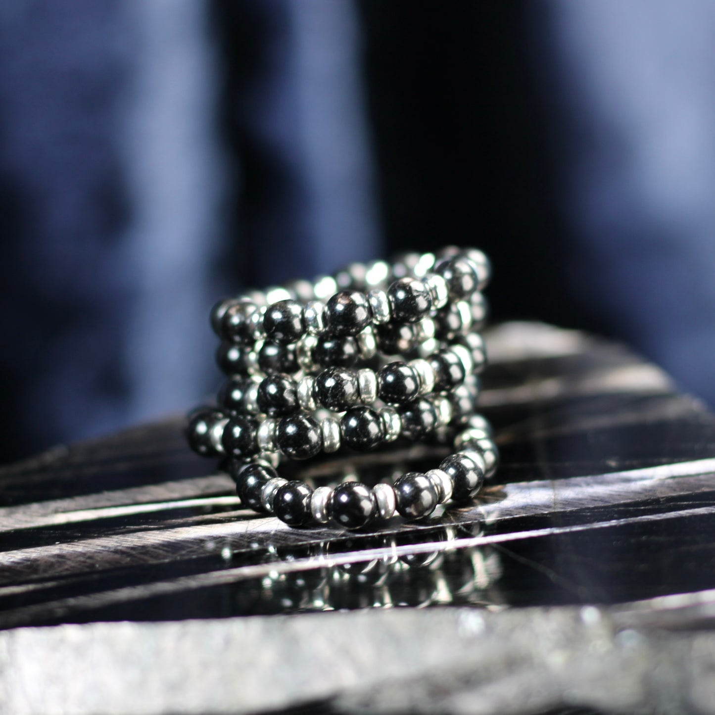 Hypersthene RING With Silver. Presented With A Tin, A Tag & A Herkimer Diamond