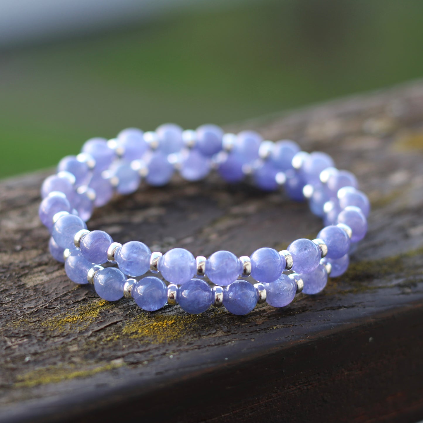 Tanzanite AA Power Bracelet With Sterling Silver & Tanzanite Stone