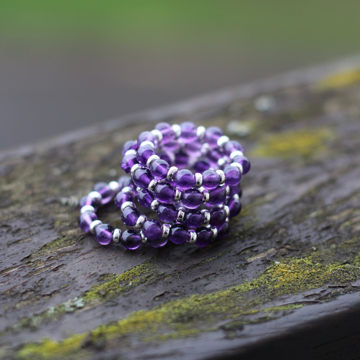 Amethyst RING With Silver. Presented With A Tin, A Tag & A Herkimer Diamond