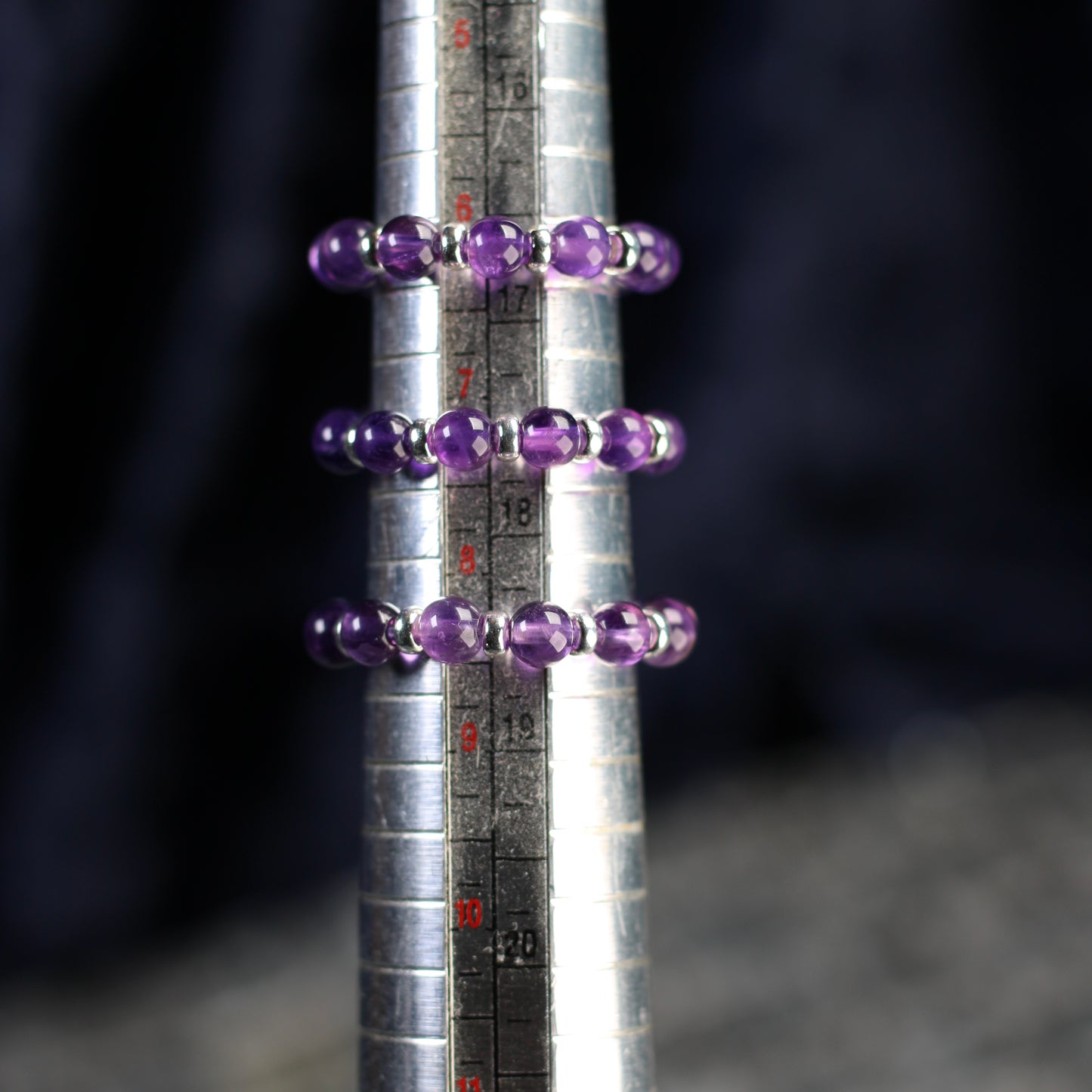 Amethyst RING With Silver. Presented With A Tin, A Tag & A Herkimer Diamond