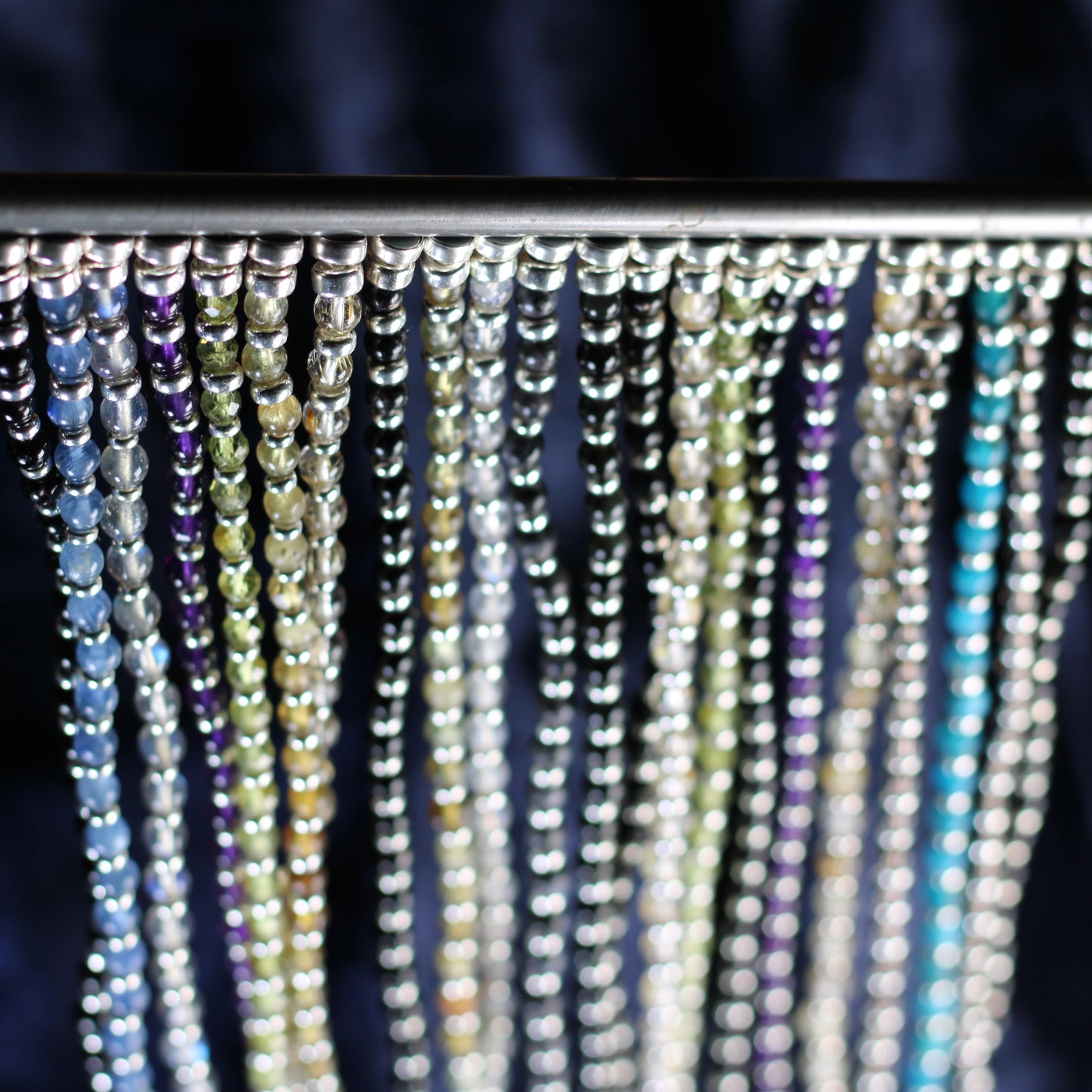 Smokey Quartz Choker Necklace With Sterling Silver & Tumble Stone