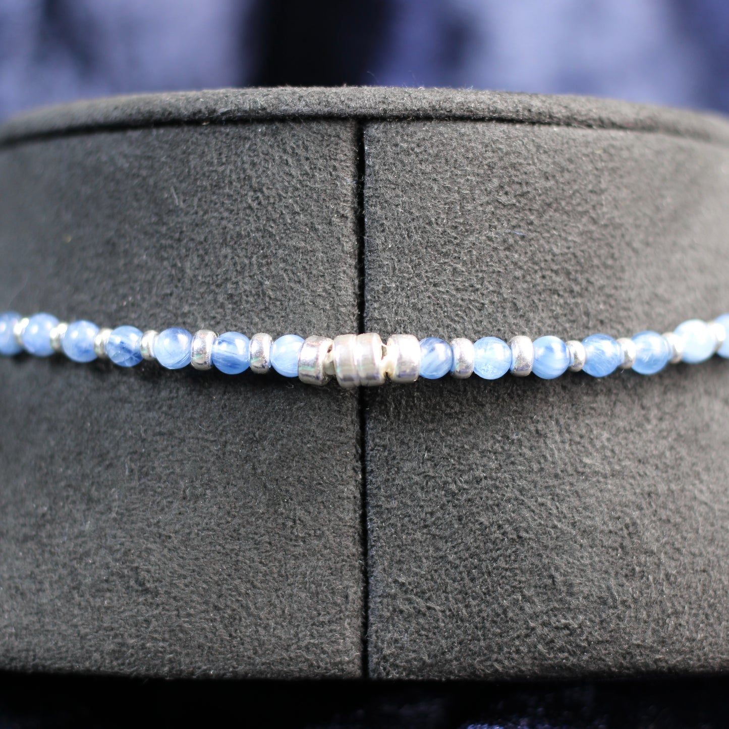 Kyanite Choker Necklace With Sterling Silver & Kyanite Blade