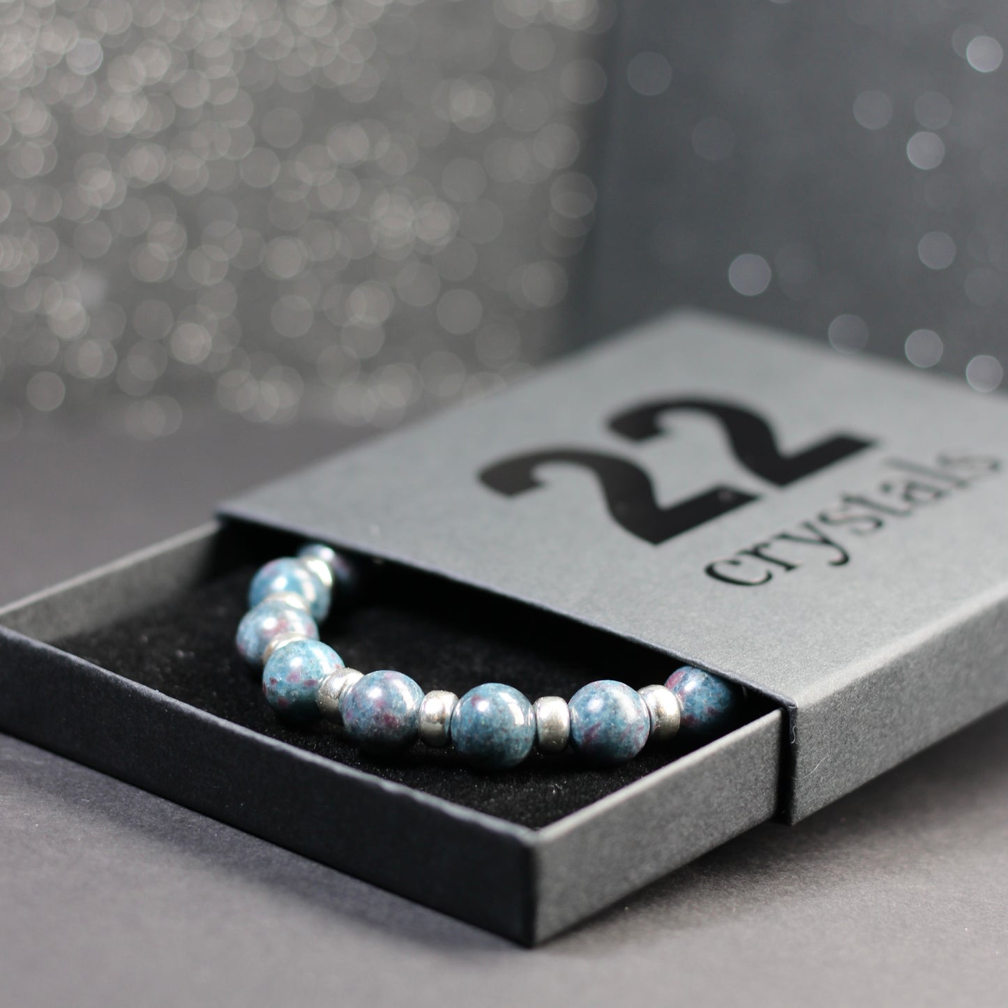 Ruby Kyanite Chunky Power Bracelet With Sterling Silver & Ruby Kyanite Heart