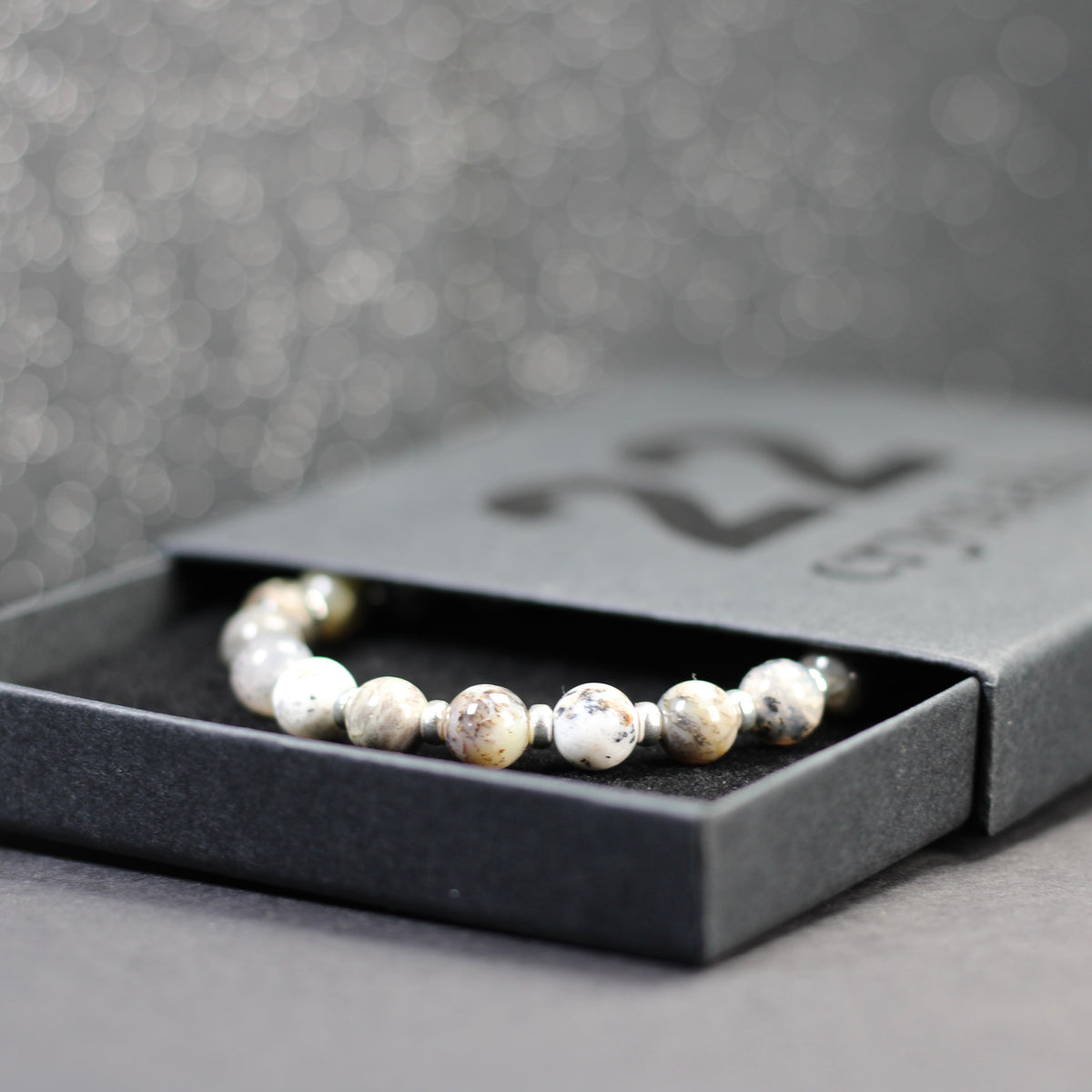 Merlinite Collection Power Bracelets With Sterling Silver & Tumble Stone