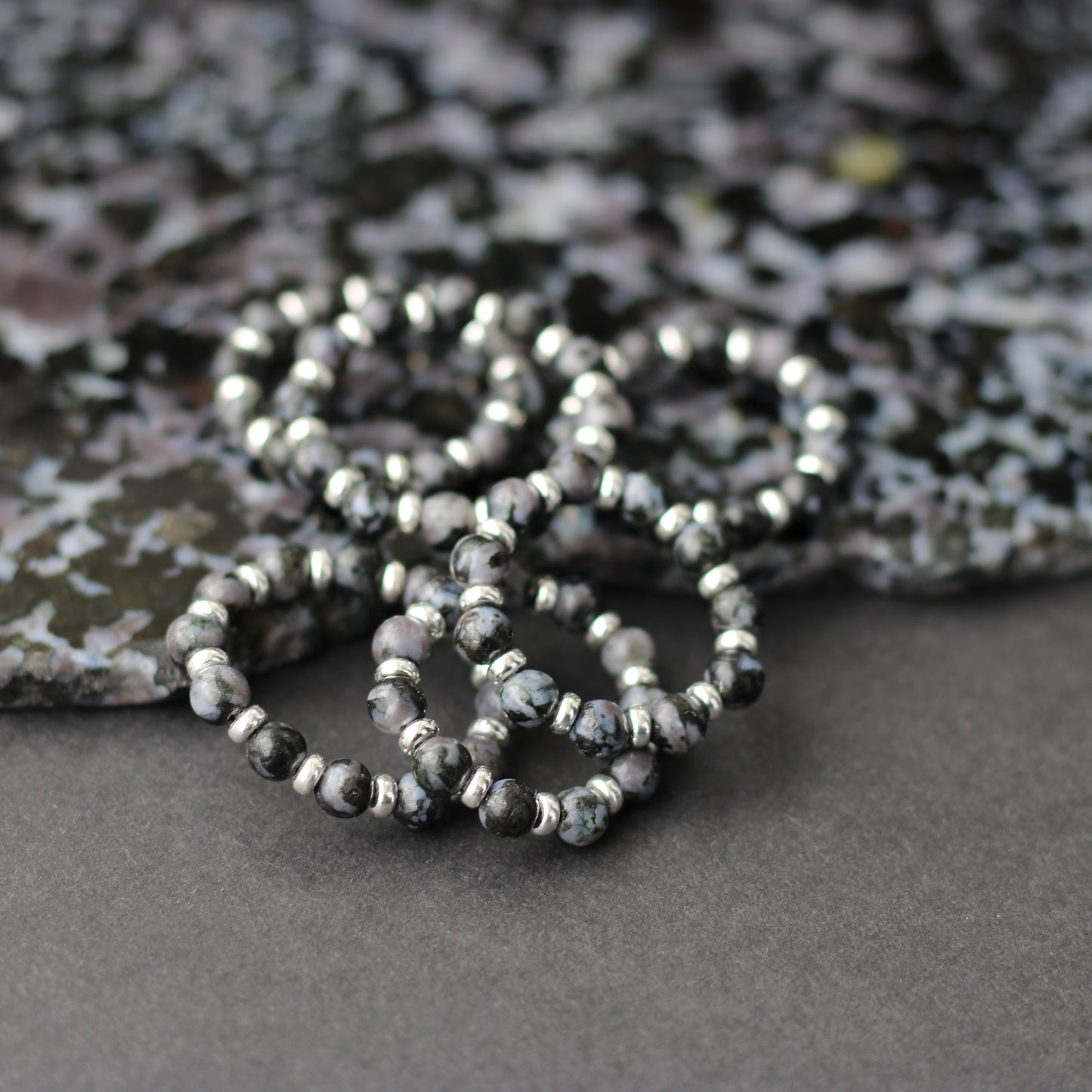 Indigo Gabbro RING With Silver. Presented With A Tin, A Tag & A Herkimer Diamond