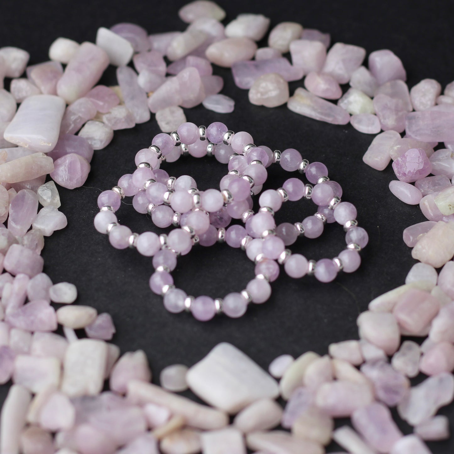 Kunzite RING With Silver. Presented With A Tin, A Tag & A Herkimer Diamond