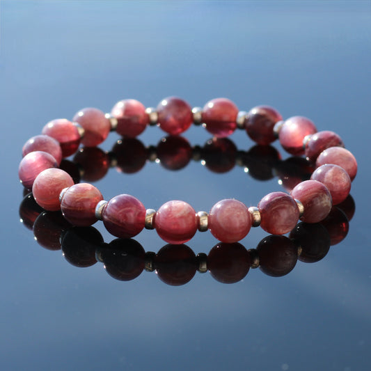 High Grade Gem Lepidolite Power Bracelet With Sterling Silver & Mica Specimen
