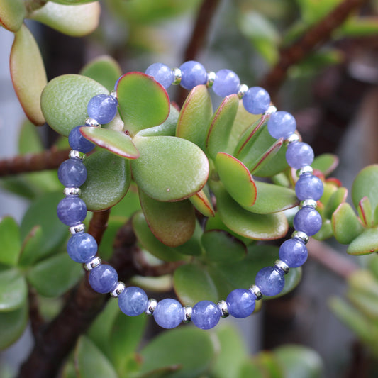 Tanzanite AA Power Bracelet With Sterling Silver & Tanzanite Stone